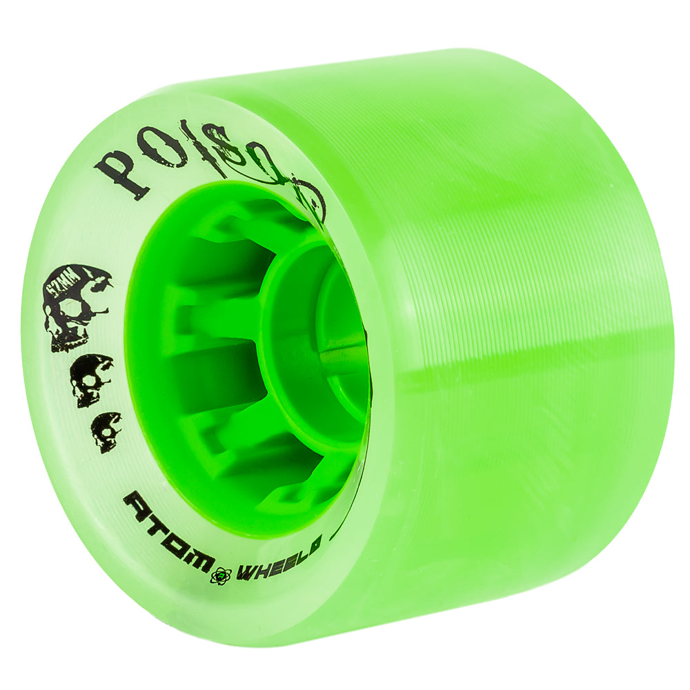 Atom Poison 62mm Roller Skate Wheels 4-Pack - High Performance Outdoor/Indoor Skating Wheels for Artistic, Derby & Recreational Roller Skating