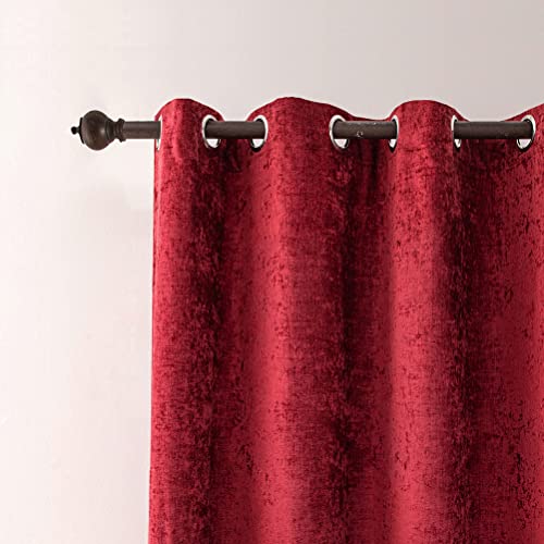 Peony Curtain-burgundy Red