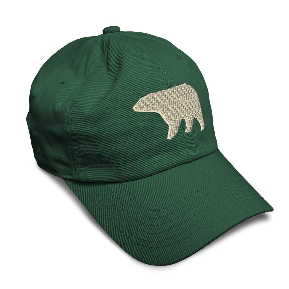 Polar Bear Embroidered Soft Baseball Cap - Wild Animals Cotton Dad Hat for Men & Women - Perfect for Outdoor Activities, Casual Wear & Gifts