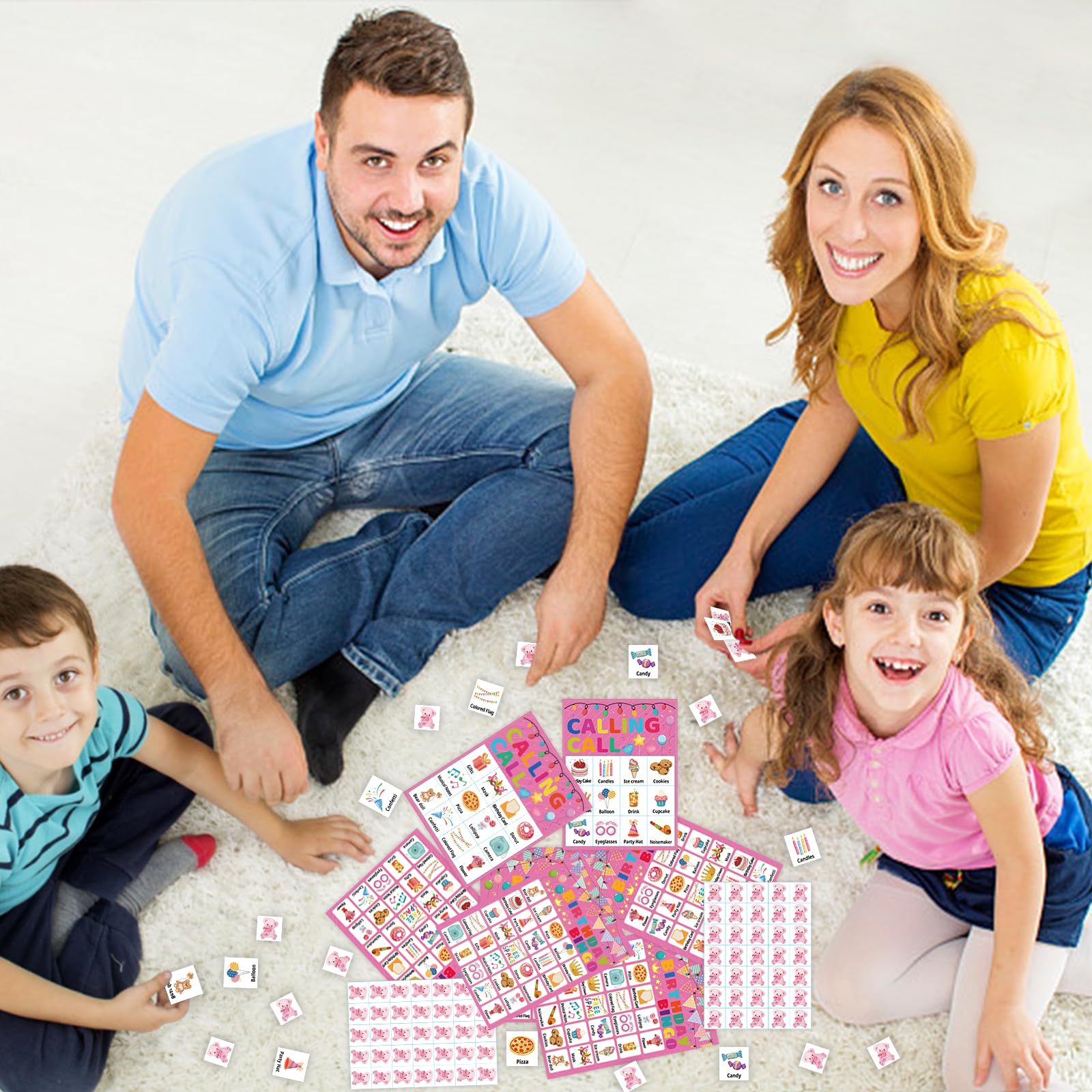 Fun Birthday Bingo Game Set for Kids, Teens & Adults - 24 Player Bingo Cards for Classroom, Family Parties & Holiday Celebrations | Perfect for School Events, Birthday Parties & Group Activities