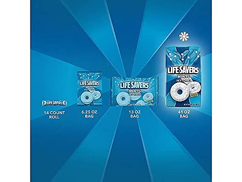 LifeSavers 22733 Hard Candy, Pep-O-Mint, 41 oz Bag - Refreshing Bulk Mints for Office, Parties & Travel
