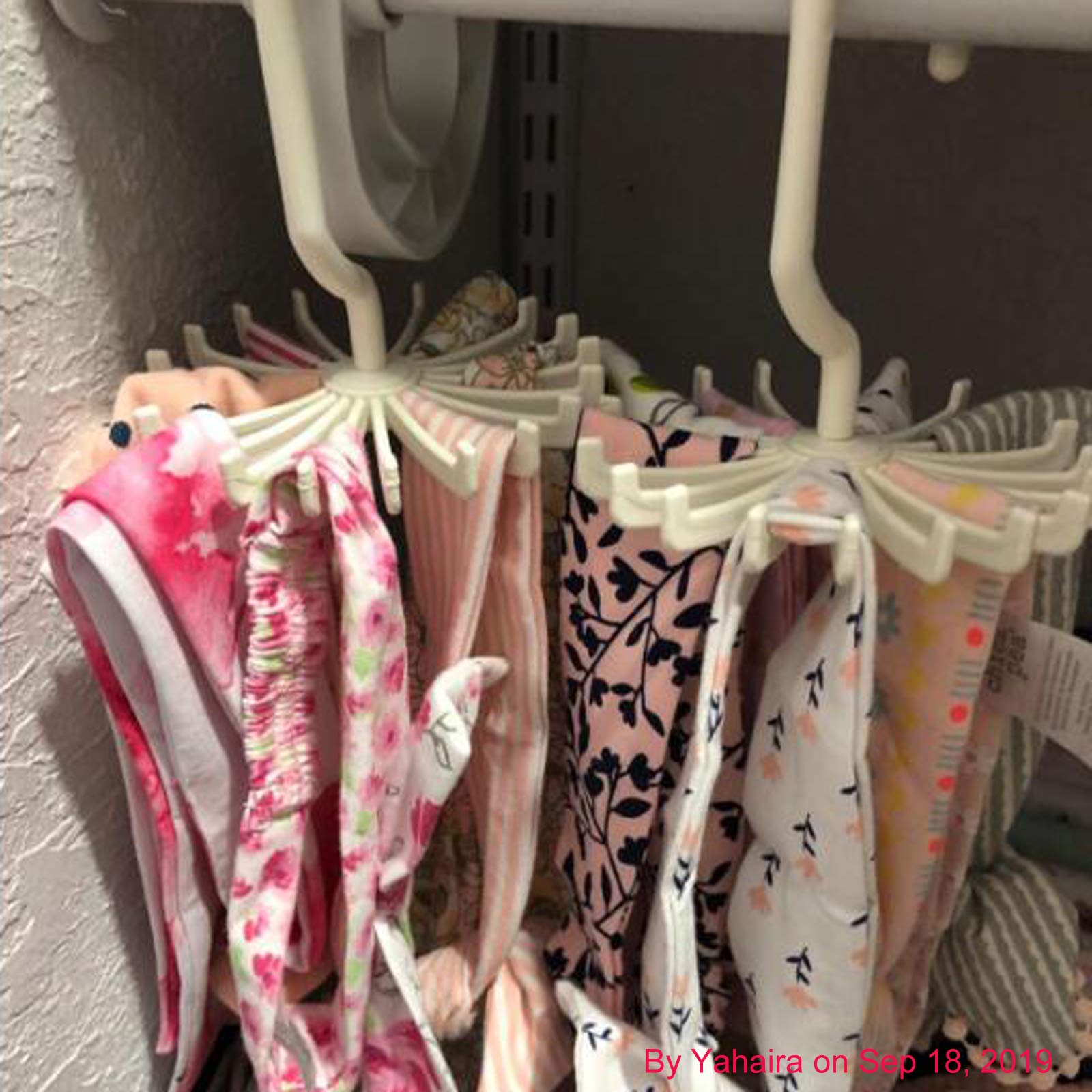3 Pack Twirl Ties Rack - Space Saving Closet Organizer for Neckties, Scarves & Belts - Durable White Tie Hanger Hook with 12 Loops - Perfect for Home, Office & Travel Storage