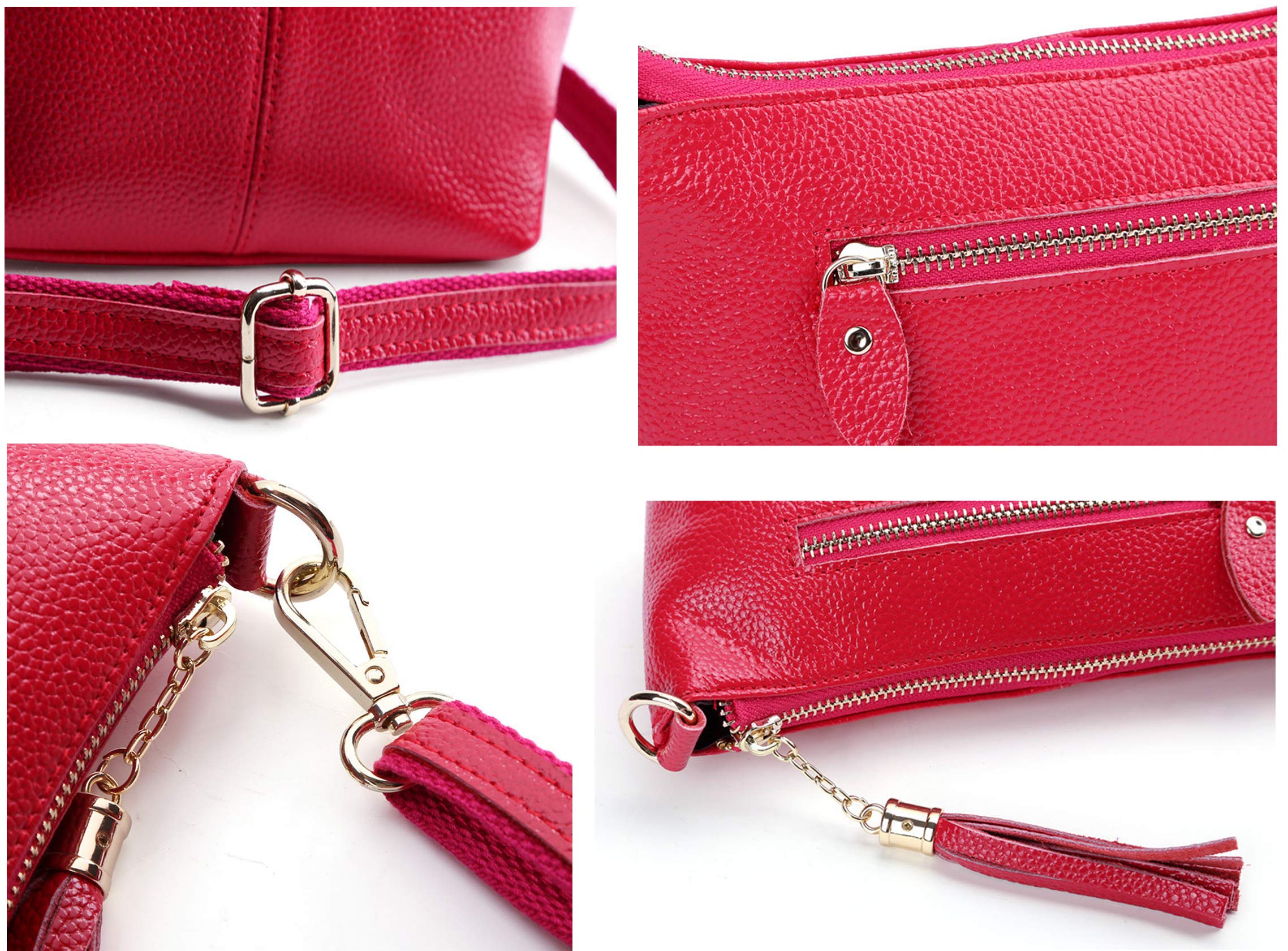 Stylish Women's Leather Crossbody Messenger Bag with Tassel - Small Shoulder Purse for Phone & Wallet | Perfect for Work, Travel & Daily Use