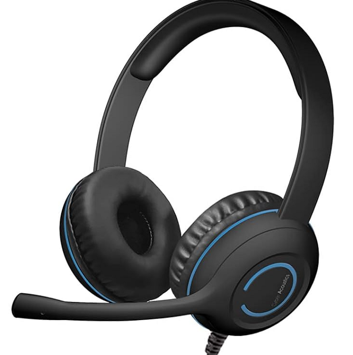 Cyber Acoustics AC-5002 Stereo Headset 10-Pack - Lightweight Comfortable Over-Ear Headphones for Classroom, Call Center & Office Use