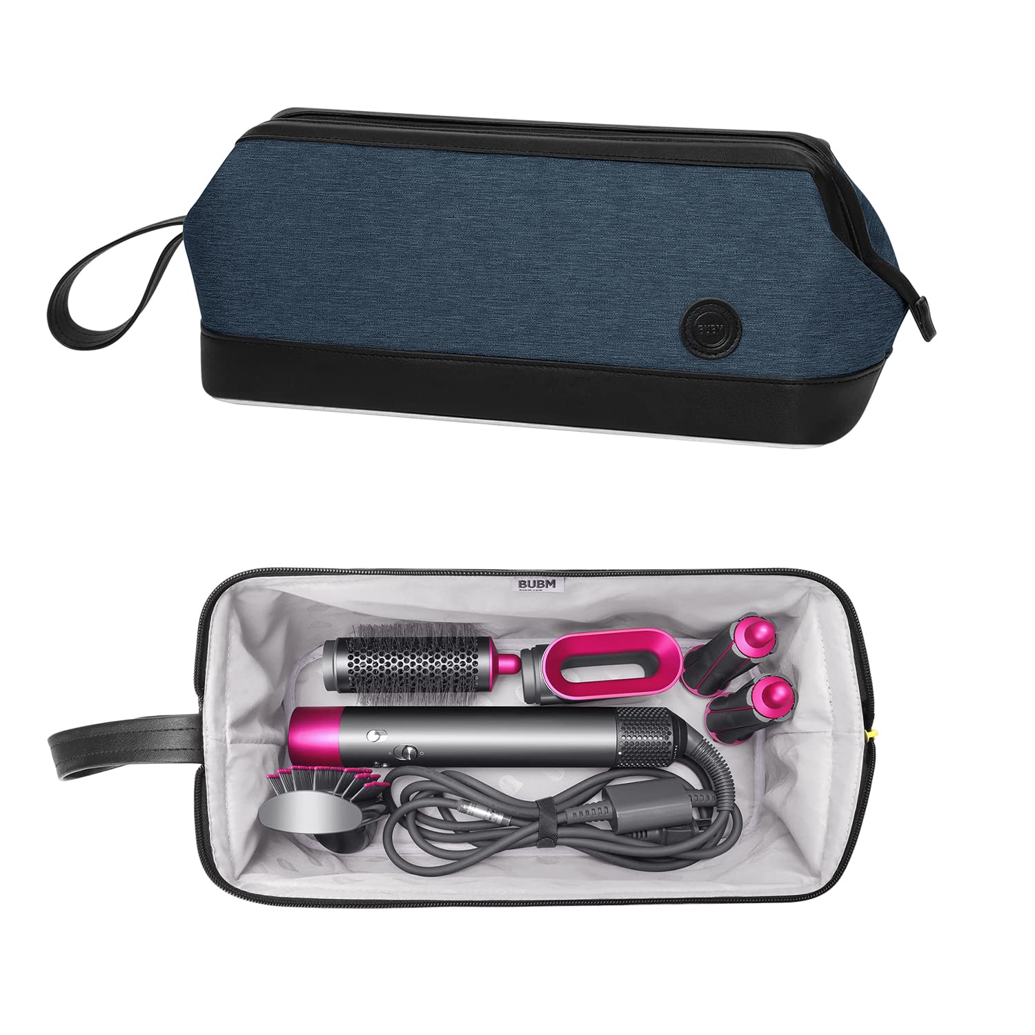 BUBM Waterproof Travel Case for Dyson Hair Dryer & Straightener - Portable Storage Organizer Bag for Hair Tools & Accessories - Perfect for Travel, Gym, and Home Storage