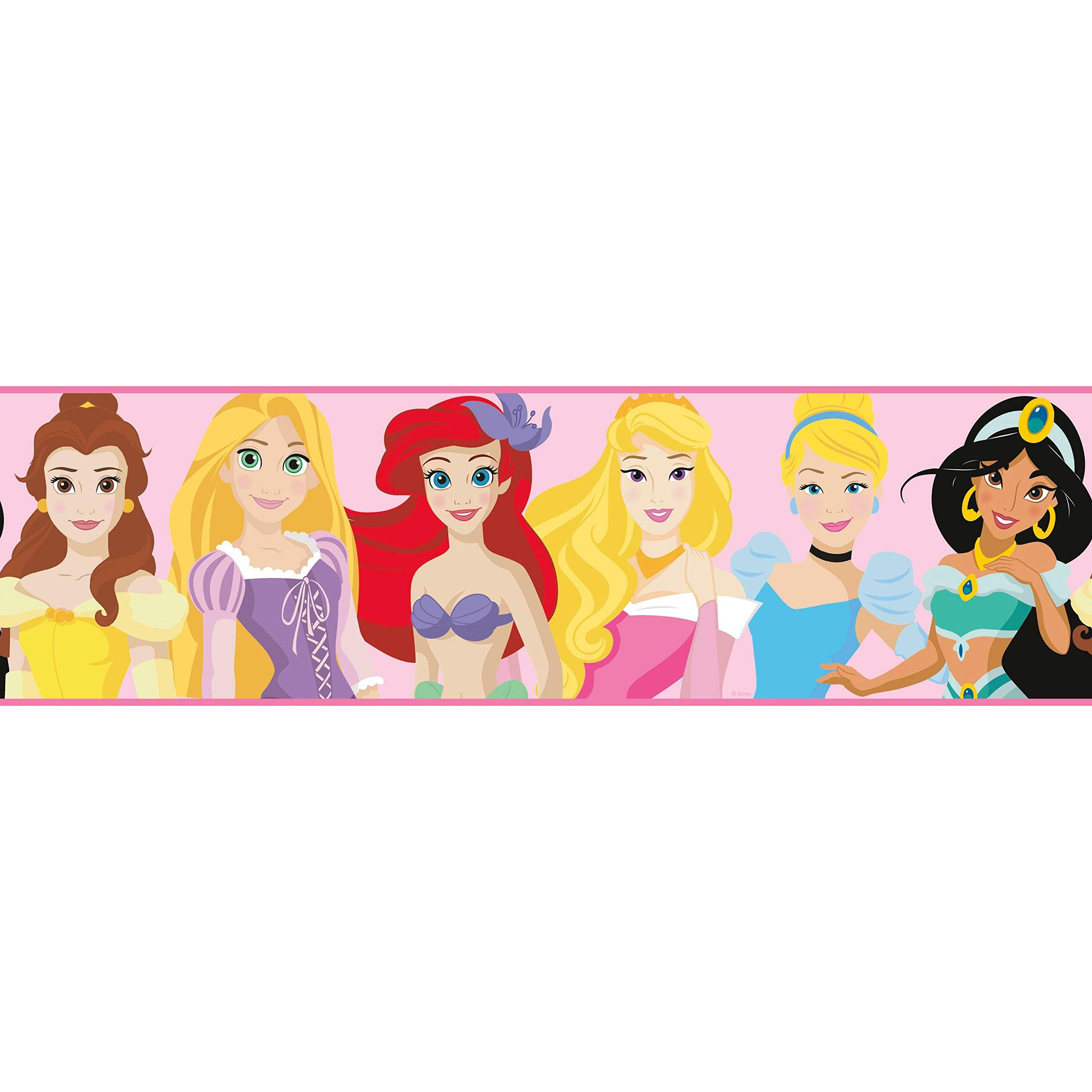 Disney Princess Be Bright Be Bold Peel and Stick Wall Border - RoomMates RMK11505BD - Easy DIY Wall Decals for Kids Bedroom, Nursery, Playroom & Classroom Decor