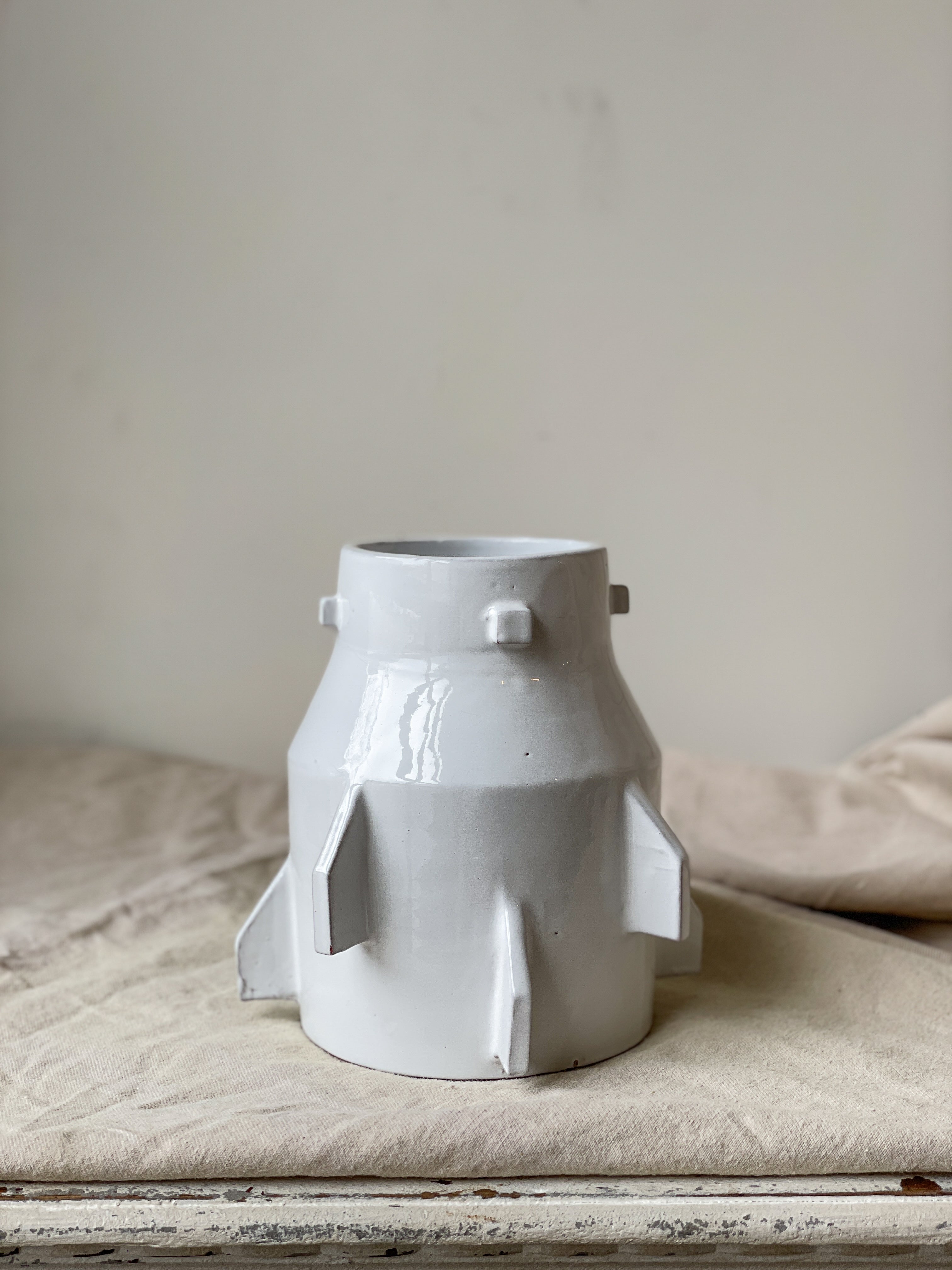 Vintage Moroccan Rocket Vase - Handcrafted Ceramic Home Decor for Boho Chic Living Room, Bedroom & Office | Perfect for Flower Arrangements & Centerpieces