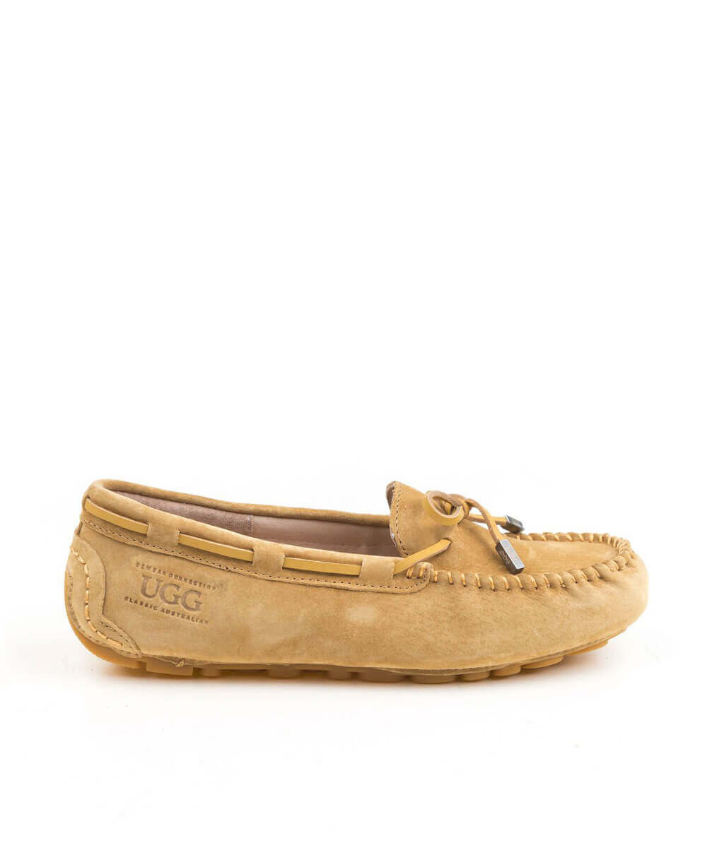 Women's UGG Summer Moccasin Slippers - Comfortable Soft Sheepskin Indoor/Outdoor House Shoes for Women - Perfect for Home, Travel & Relaxation