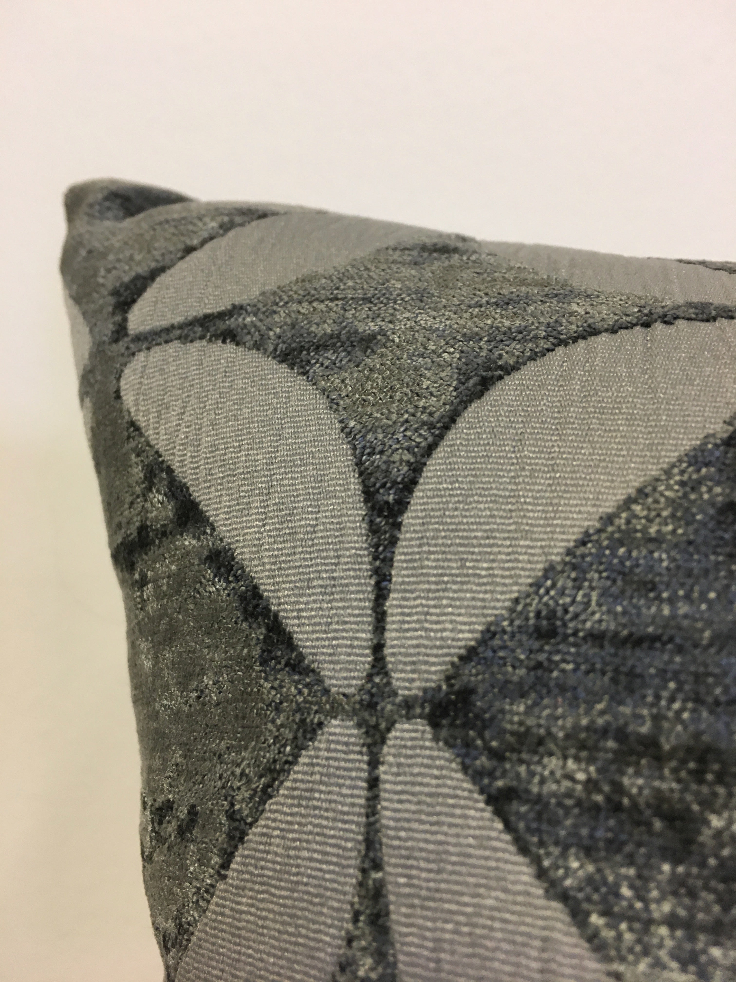 Pelletier Geometric Grey Throw Pillow 20x20 Inches - Modern Home Decor for Living Room, Bedroom & Sofa