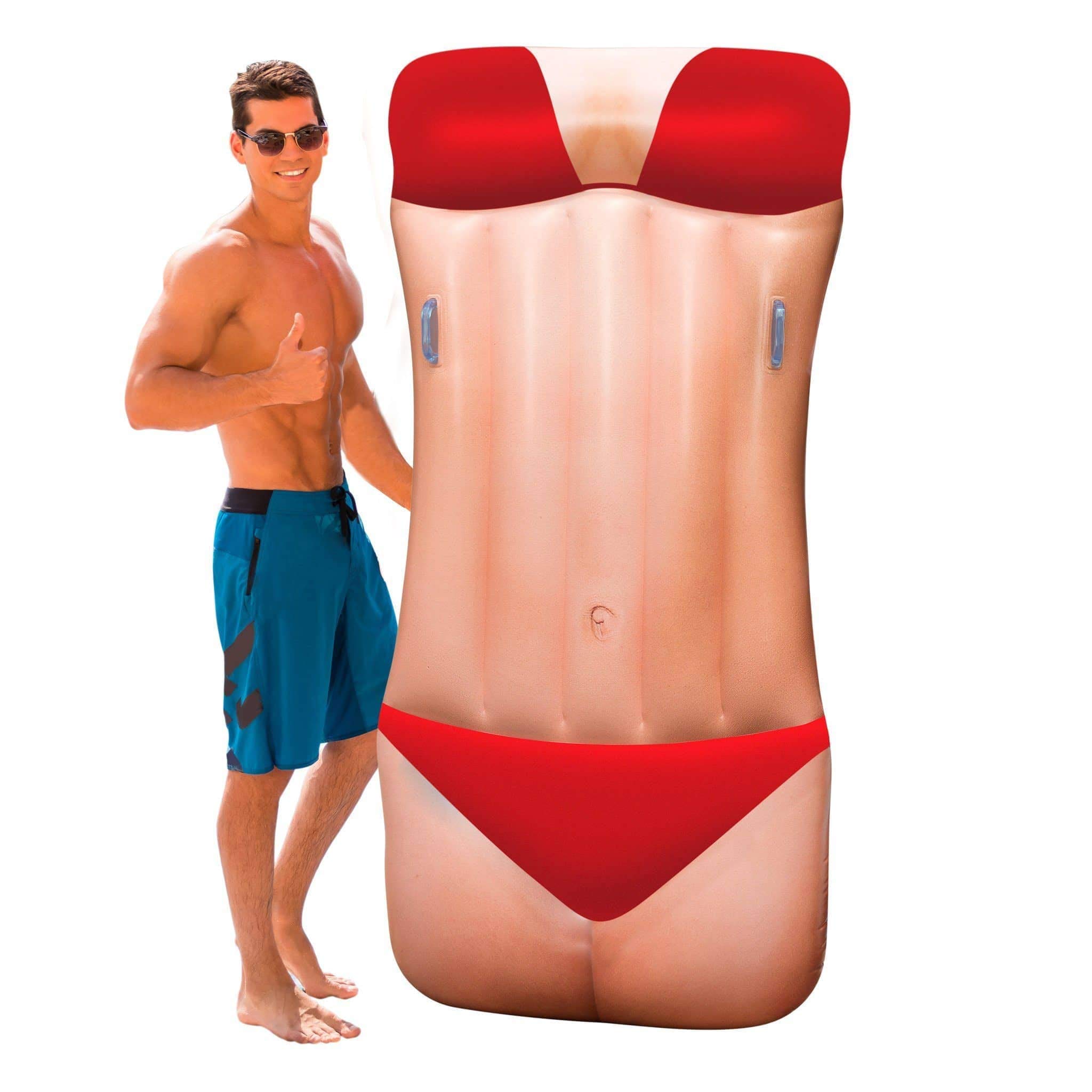 Poolcandy Hot Bod Beach Babe Extra Large Inflatable Pool Lounger - Premium Pool Float for Adults (72