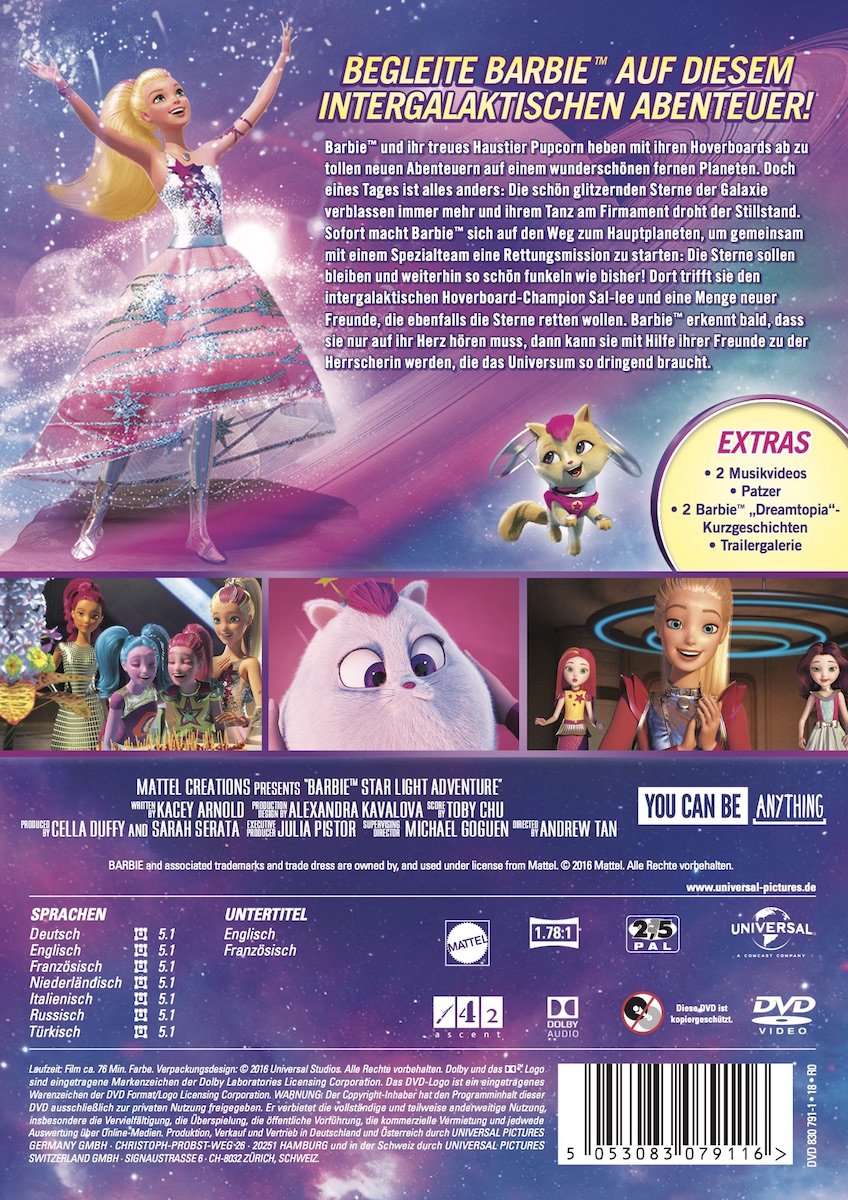 Barbie in: The Starlight Adventure - Magical Princess Doll for Kids, Perfect for Playtime, Birthday Gifts & Collectors | Sparkling Dress & Starlight Accessories Included