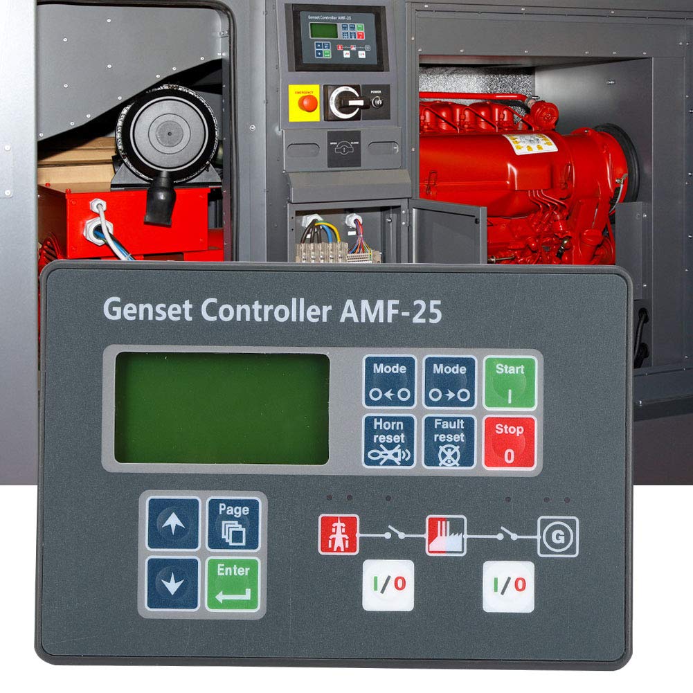 Generator Parts - LED & LCD Display Genset Controller for Power Fault Detection | Compatible with Electronics Industry | Perfect for Backup Power Systems & Emergency Power Supply