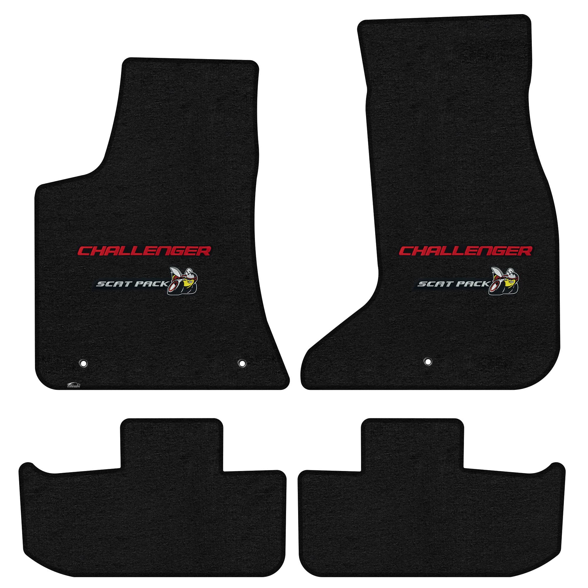 Premium Custom-Fit Carpeted Floor Mats for Dodge Challenger AWD 2017-2023 - Luxury Car Floor Liners (4-Piece Set, Charcoal) - Perfect for Daily Commuting, Road Trips & Vehicle Protection