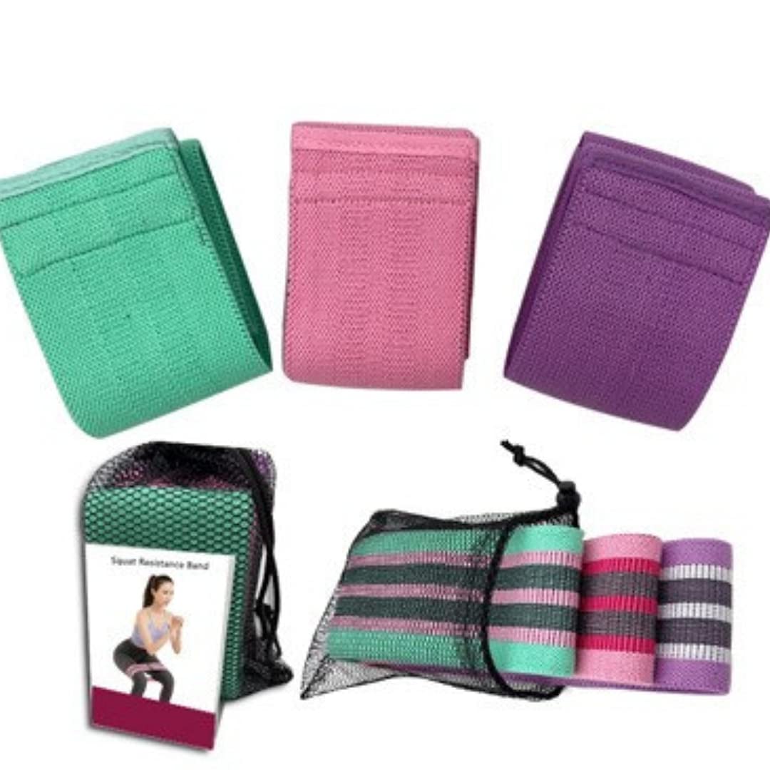 Premium K&KLACOSTA Elastic Resistance Bands Set for Women & Men - 3-Level Fitness Bands for Legs, Butt & Full Body Workout - Non-Slip Exercise Bands for Home Gym, Yoga, Pilates & Outdoor Training - Ideal Gift for Fitness Enthusiasts