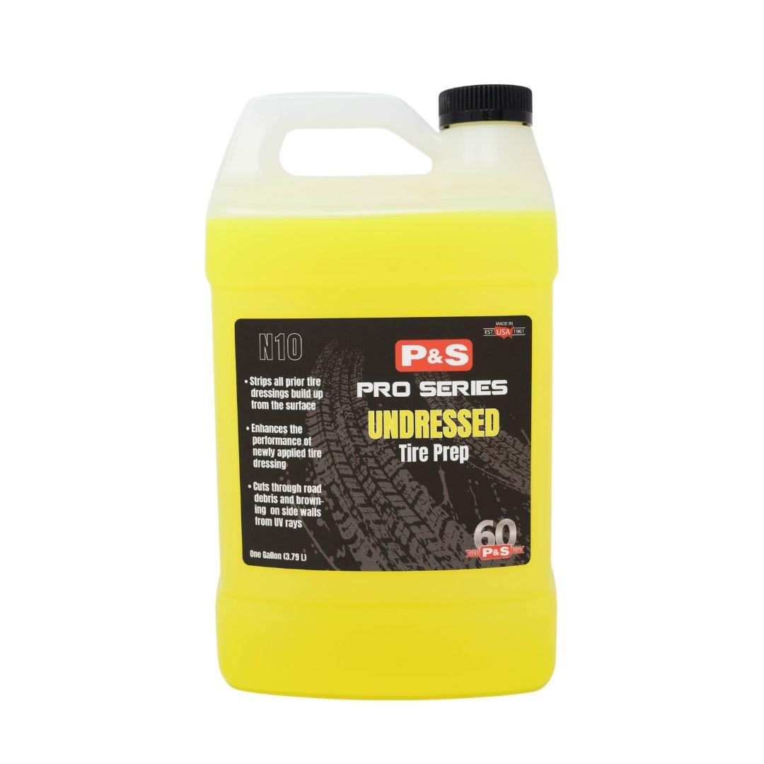 P&S Undressed Tire Prep - Premium Tire Cleaner & Shine for Cars, Trucks & Motorcycles - Perfect for Auto Detailing & Show Car Preparation