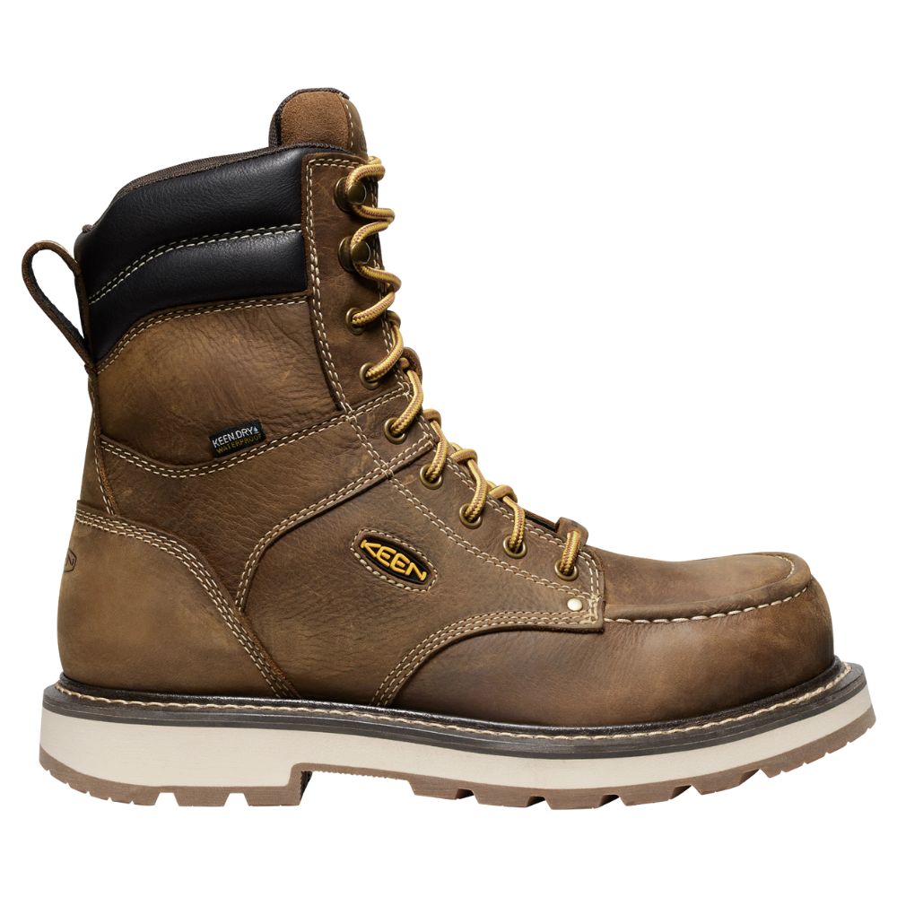 Keen Cincinnatti 90° Heel Men's Size 8 Waterproof Composite Toe Work Boots - OSHA Approved Safety Shoes for Construction, Warehouse & Outdoor Work (Model 1028288)