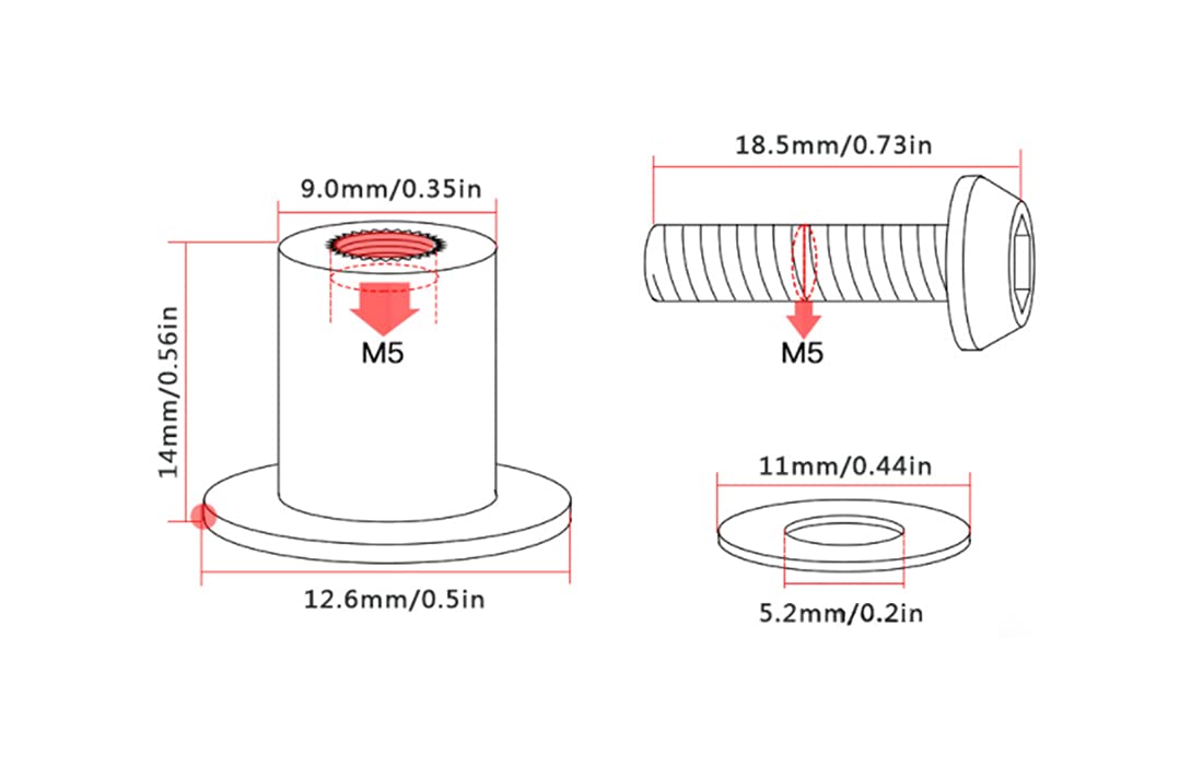 CBR 600 RR F5 03-04 Motorcycle Windshield Screw Nuts - Anodized Aluminum Gray for Secure Fastening