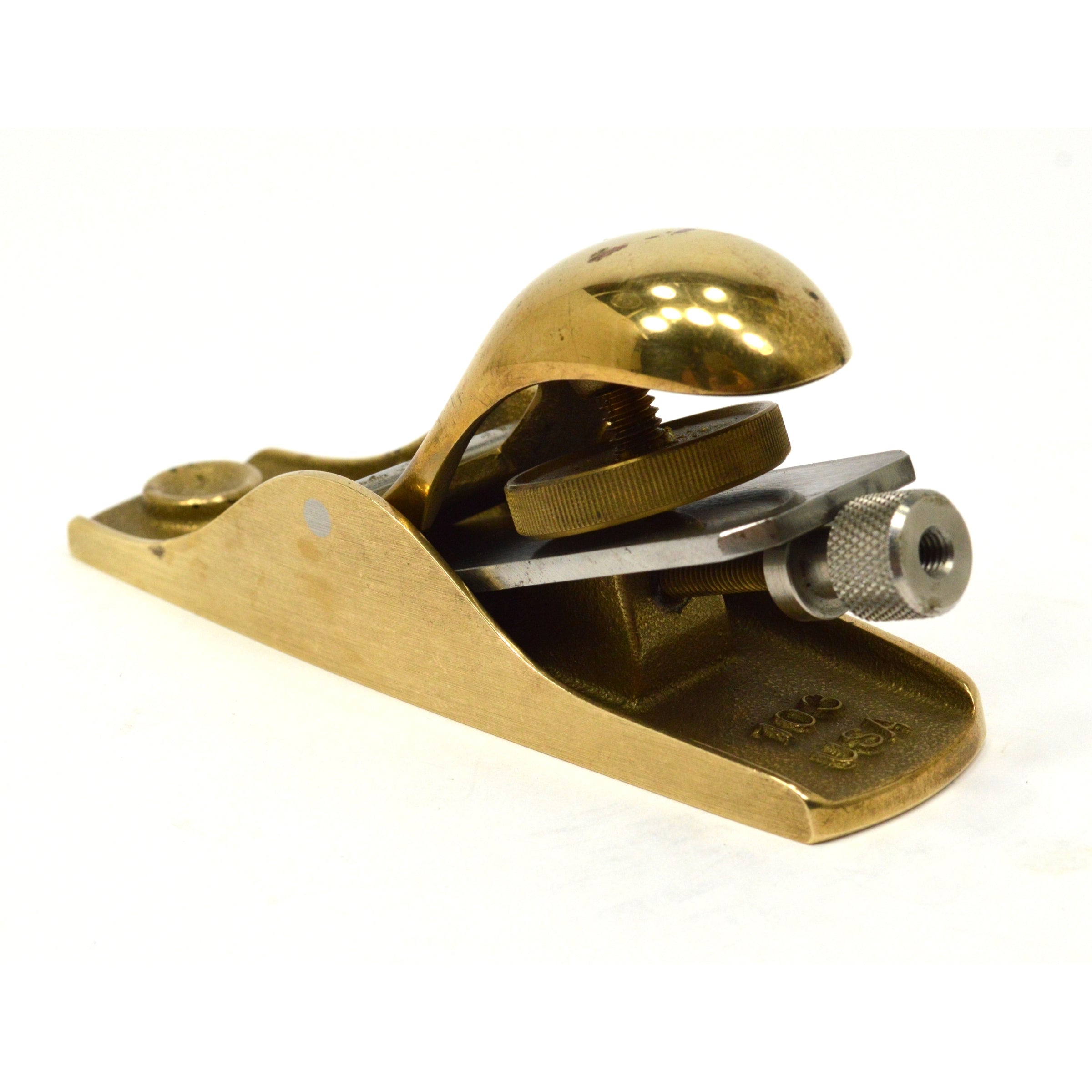 Premium Lie Nielsen No. 103 Low Angle Bronze/Brass Trimming Block Plane - Perfect for Woodworking, Cabinet Making & Fine Furniture Crafting