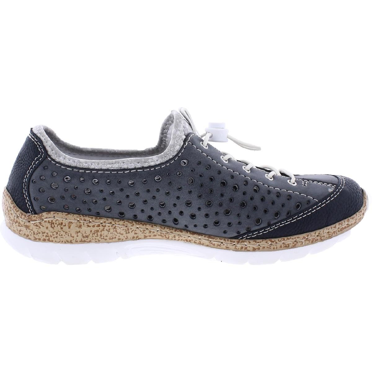 Rieker Women's N42p6-14 Comfortable Low-Top Sneakers - Lightweight Walking Shoes for Women, Casual Fashion Sneakers for Everyday Wear, Work & Travel
