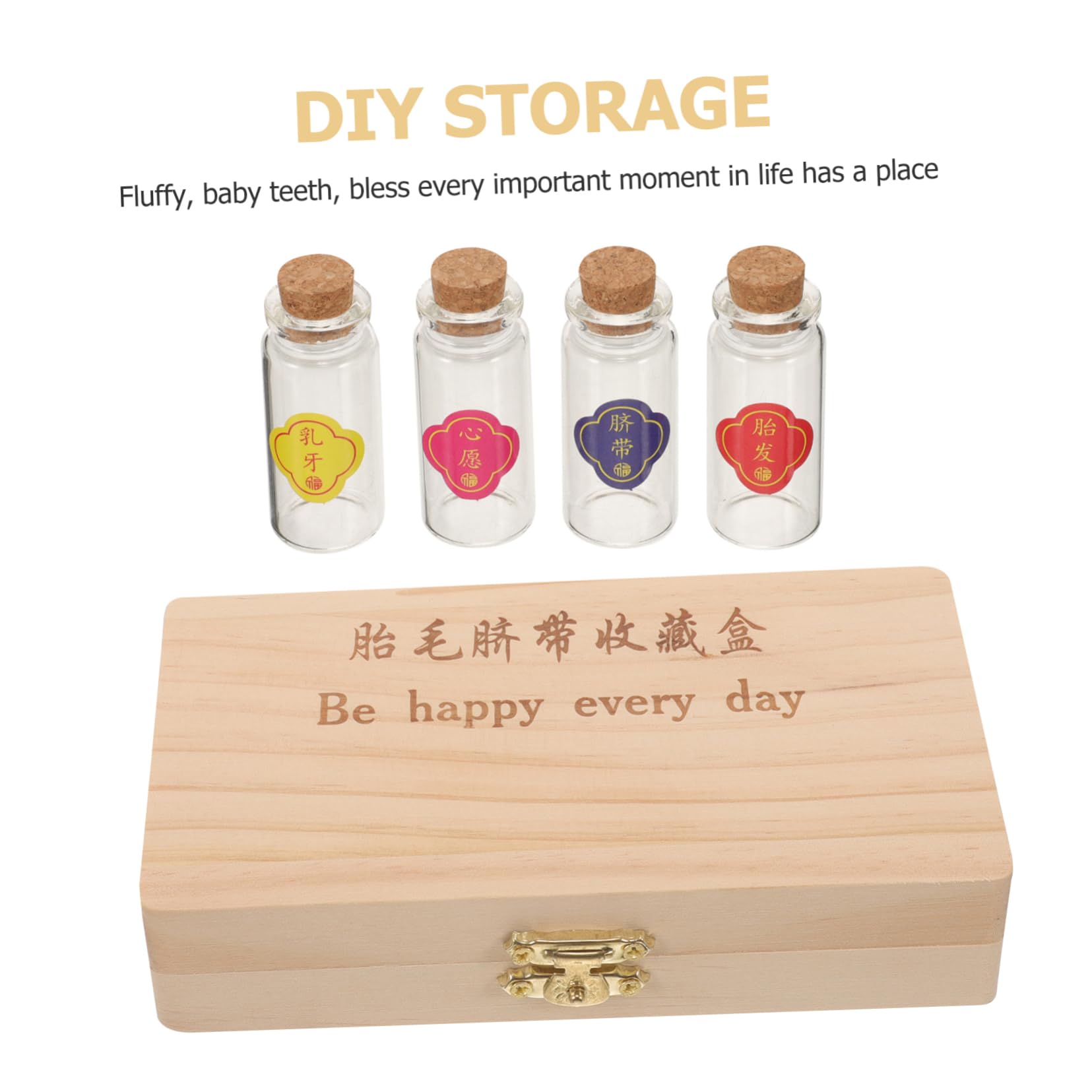 Vaguelly Wooden Tooth Box Set - Tooth Holder & Keepsake Container for Baby Teeth, Perfect for Tooth Fairy Gifts and Childhood Memorabilia Storage