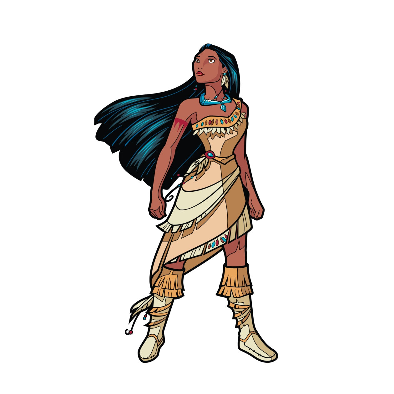 Disney Pocahontas Enamel Pin - Official FiGPiN Collectible [689] | Disney Princess Merchandise for Fans, Cosplay & Pin Collections