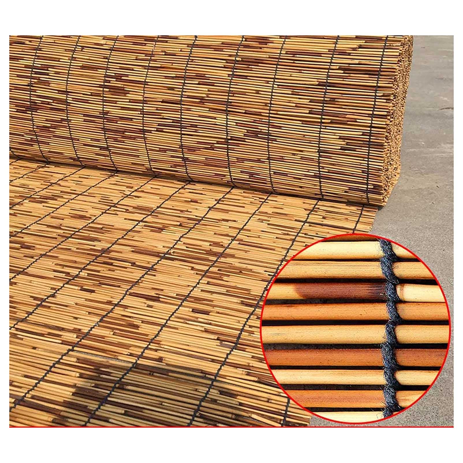 Tophacker 4ft High Bamboo Reed Privacy Screen - Natural Outdoor Patio Fence Roll for Garden, Balcony & Gallery Decoration | Perfect for Creating Private Spaces & Enhancing Landscape Design