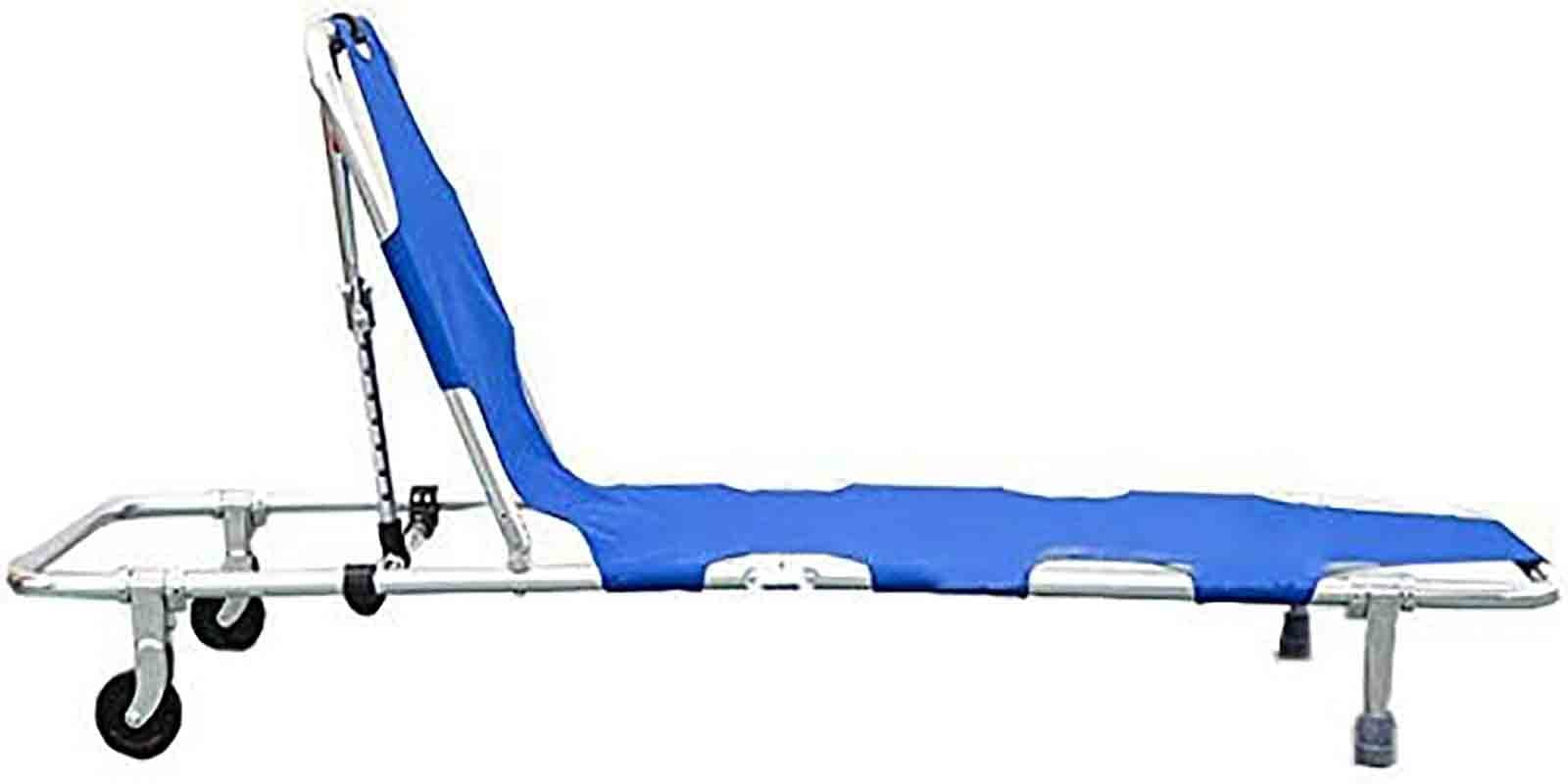 Portable Folding Emergency Stretcher - Lightweight Aluminum Rescue Stretcher with Wheels for Patient Transport | First Aid, Disaster Relief & Outdoor Camping Use