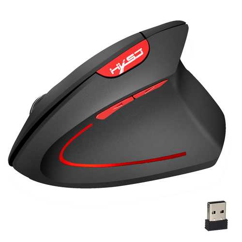 6D Rechargeable 2.4GHz Wireless Vertical Mouse - 2400DPI Ergonomic Gaming Mouse for PC & Laptop - Perfect for Office Work, Graphic Design & Long Gaming Sessions