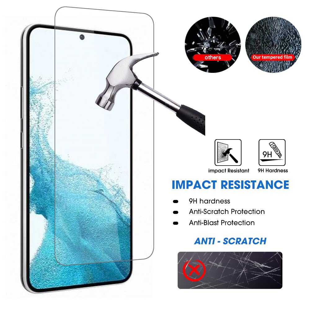 QLTYPRI [3 Pack] Tempered Glass Screen Protector for Samsung Galaxy S24 5G (6.2 Inch) - Anti-Scratch, Bubble-Free, 9H Hardness, HD Clear, Touch Sensitive - Perfect for Work, Travel & Daily Protection