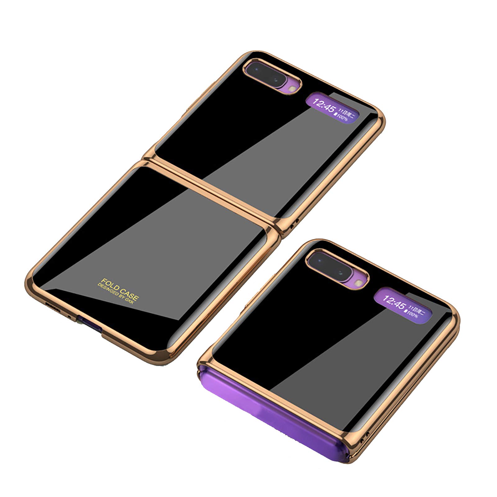 Ultra-Thin Tempered Glass Case for Samsung Z Flip - Fashion Electroplated PC Cover | Slim Protection for Daily Use