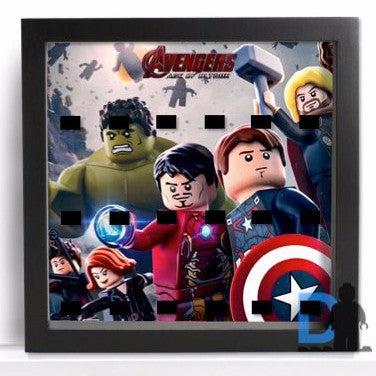 LEGO Marvel Avengers: Age of Ultron Minifigure Display Frame - Perfect for Collectors & Home Decor