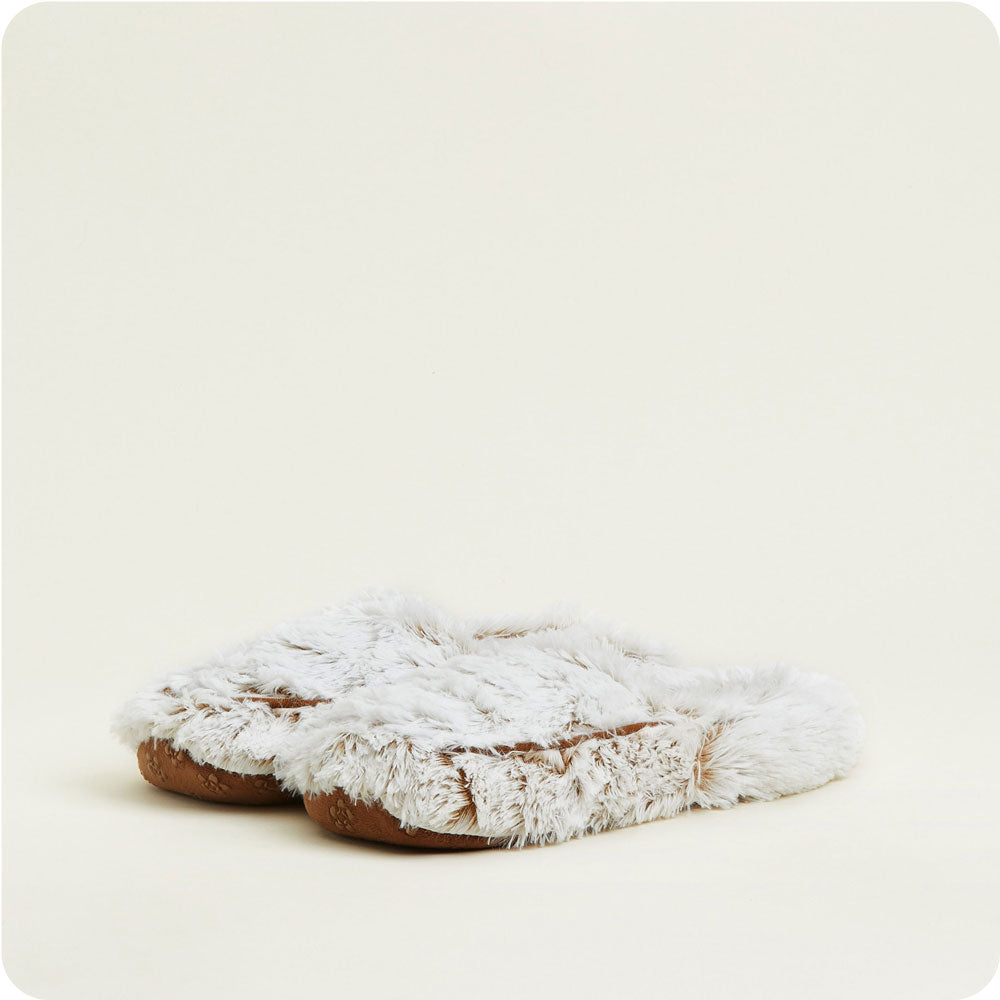 Cozy Marshmallow Brown Slippers for Women & Men - Warmies® Plush Indoor/Outdoor House Shoes - Perfect for Winter, Lounge & Home Comfort