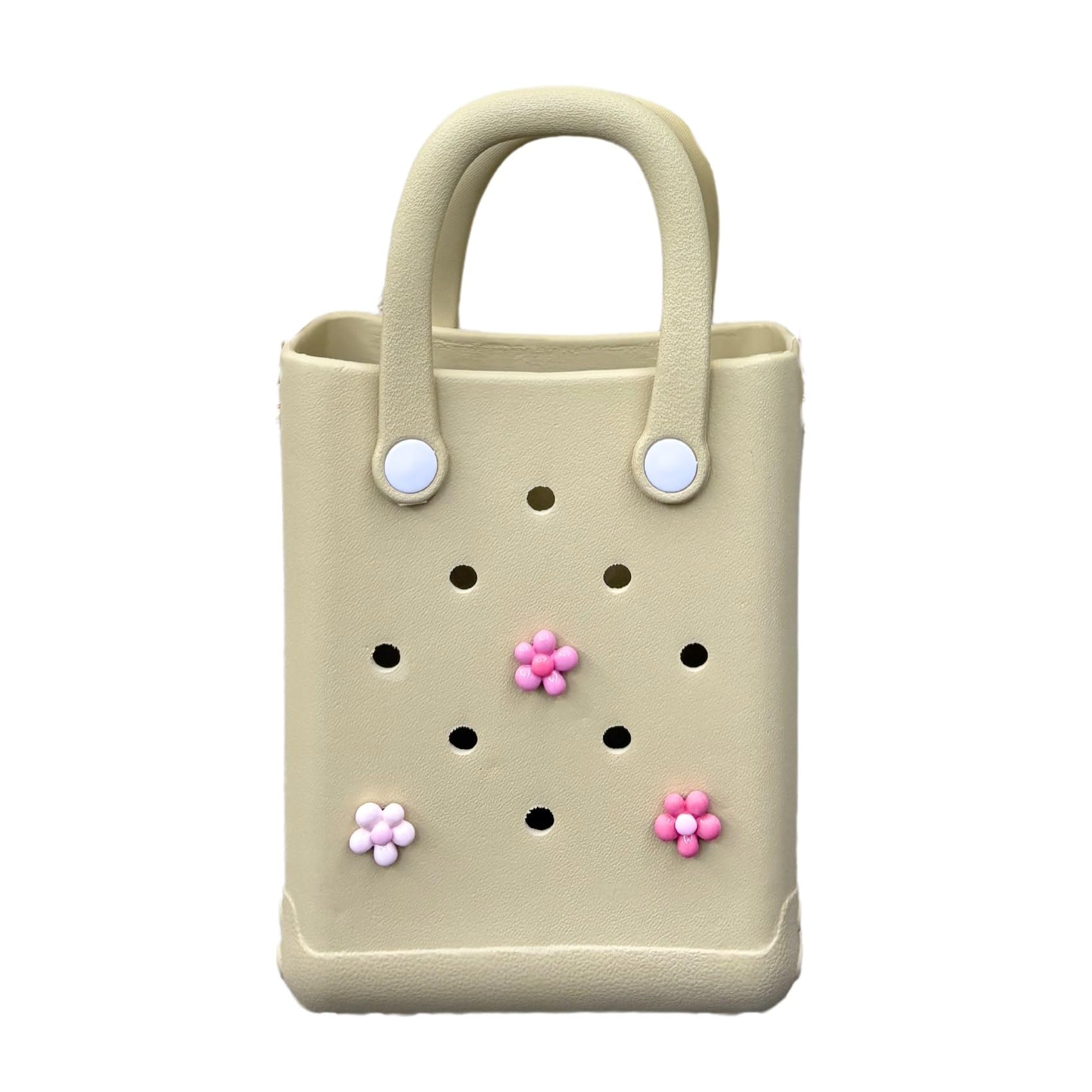 X Small Rubber Beach Tote Bag - Waterproof Lightweight Crossbody Purse for Women, Pool, Boat & Sports | Perfect for Beach Vacations, Swimming & Outdoor Activities
