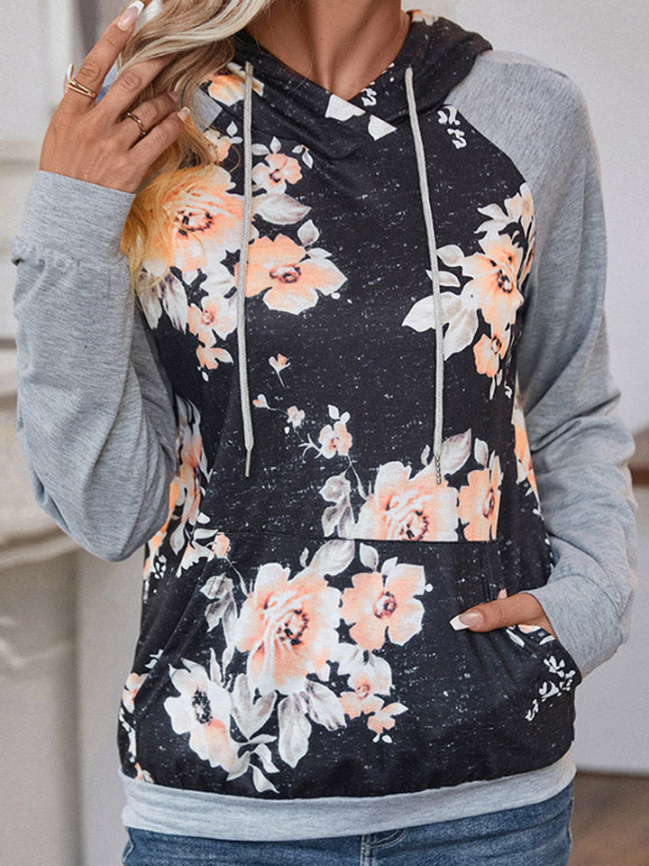 Printed Raglan Sleeve Hoodie - Trendy & Comfortable Pullover Sweatshirt for Men & Women | Perfect for Casual Wear, Gym, Street Fashion & Outdoor Activities