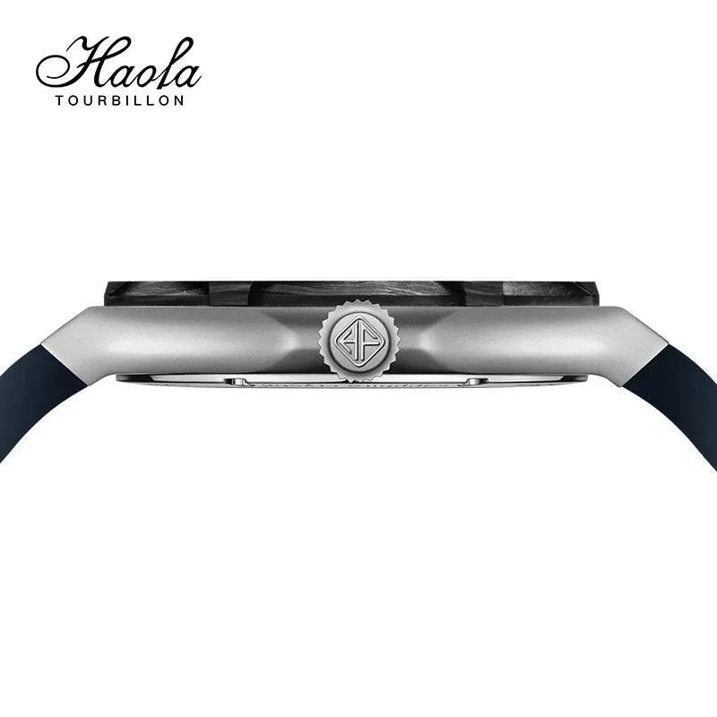 Haofa Luxury Men's Skeleton Tourbillon Mechanical Watch with Sapphire Crystal & Carbon Fiber Case - Premium 1918 Collection | Perfect for Business Meetings, Formal Events & Gift Giving