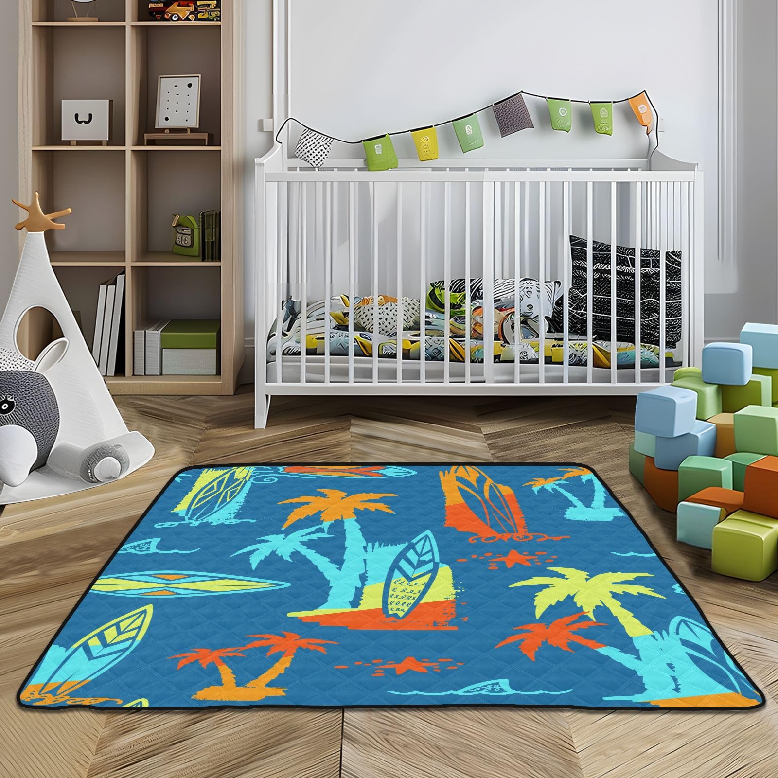 Soft Thick Baby Play Mat - 50''x50'' Washable Tummy Time Activity Mat for Infants & Toddlers | Indoor & Outdoor Use | Perfect for Crawling, Playtime & Learning Activities