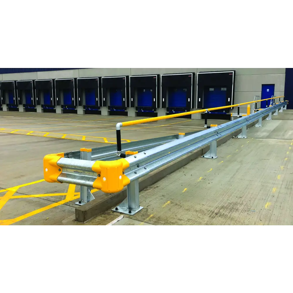 Brandsafe Armco Safety Corners - Heavy Duty Steel Guard Rails for Warehouse & Industrial Protection - Perfect for Forklift Traffic, Loading Docks & High-Impact Areas