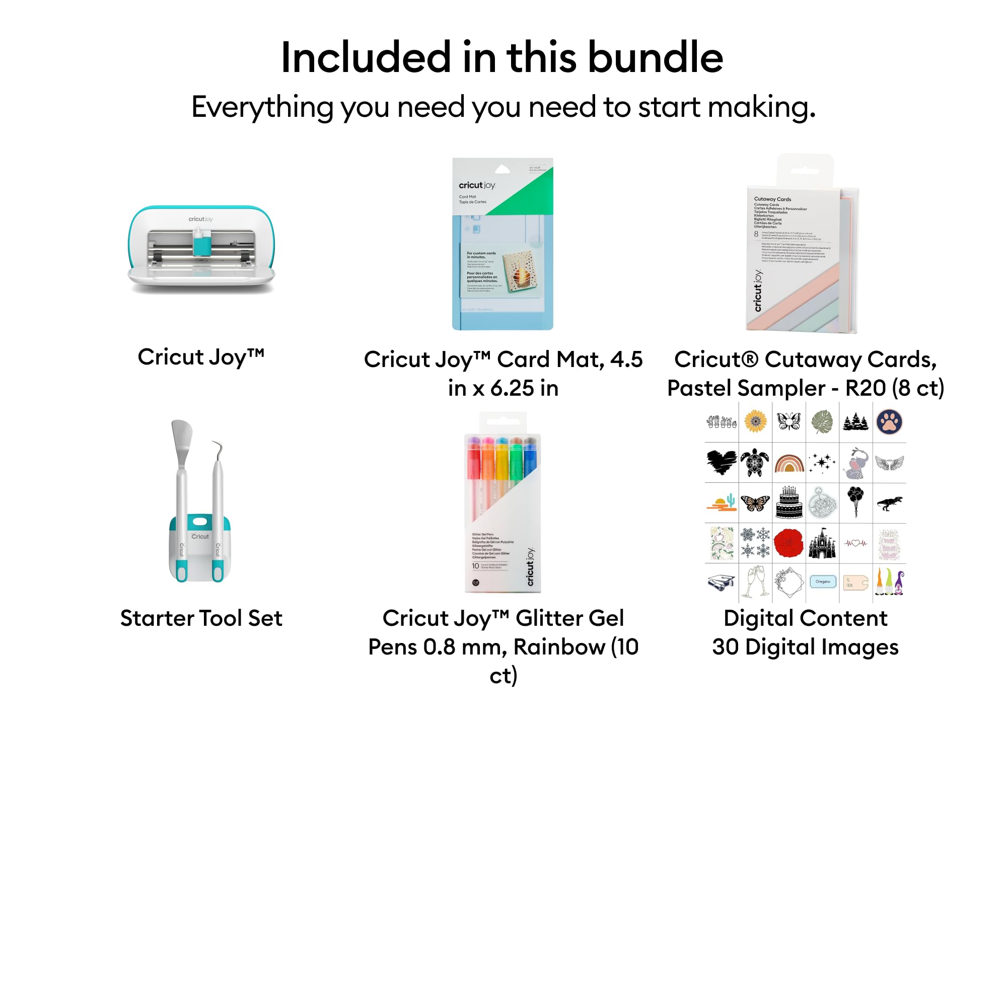 Cricut Joy Cutting Machine Bundle with Cards - Perfect for DIY Crafts, Scrapbooking, and Personalized Greeting Cards