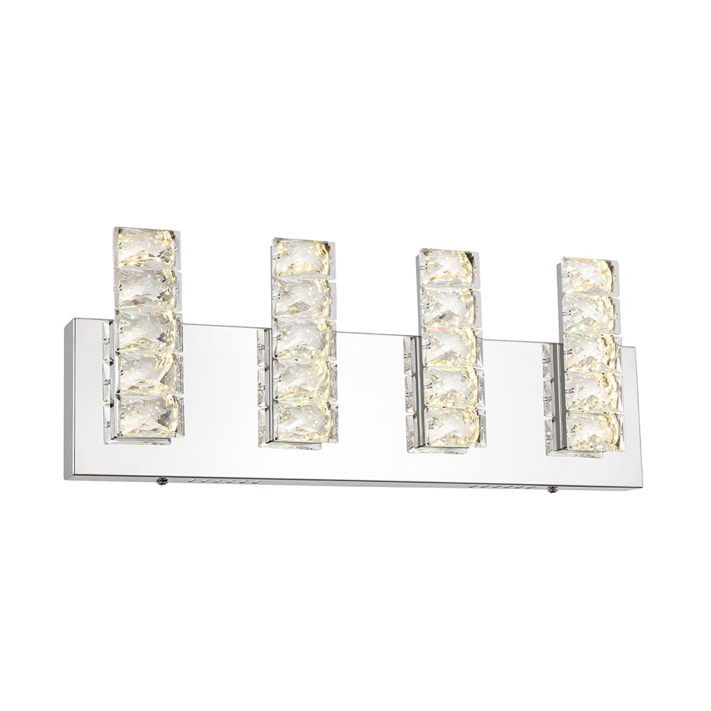 FT36W26CH 36W LED Bathroom Vanity Light Fixture - Chrome Finish - Perfect for Bathroom Mirror Lighting, Makeup Vanity & Modern Home Decor