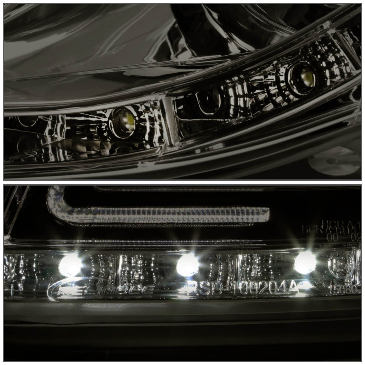 Auto Dynasty LED DRL Smoked Housing Projector Headlights + Tool Kit for 2005-2008 Audi A4 Quattro & S4 Sedan/Wagon | Premium Lighting Upgrade for Night Driving & Style Enhancement