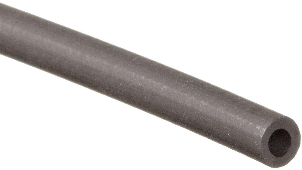 High-Temperature Black Viton Rubber Tubing - 1/16