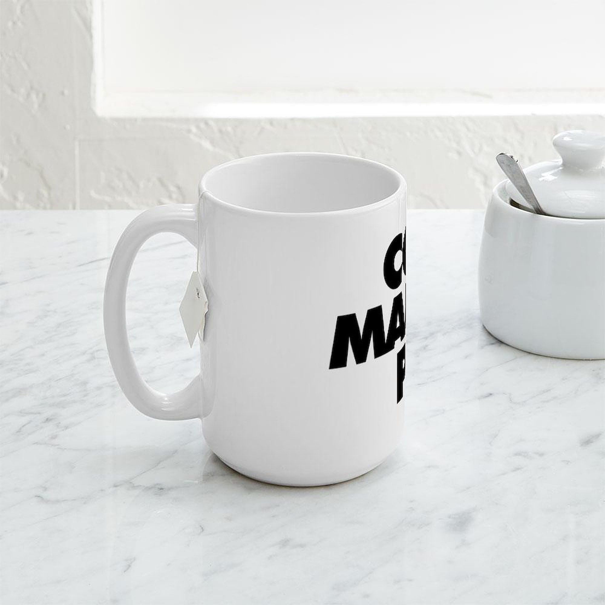 Funny Coffee Mug - 15 oz (444 ml) Ceramic Coffee Cup with 'Coffee Makes Me Poop' Humor - Perfect for Office, Home & Gag Gifts
