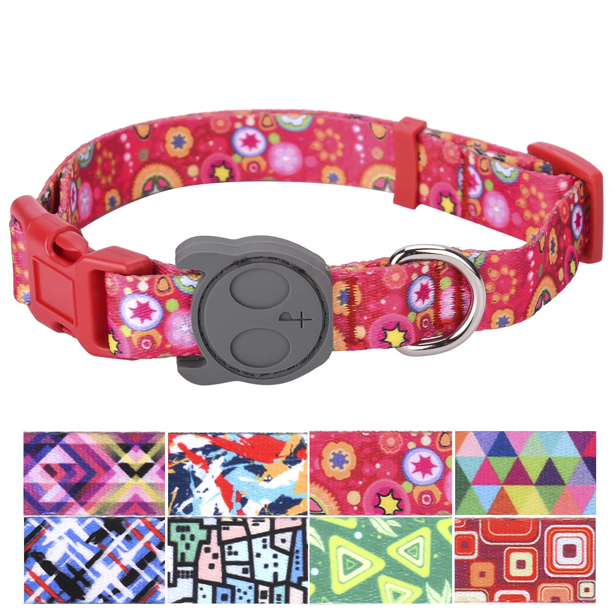 Best Adjustable Medium Dog Collar - Durable Soft & Heavy Duty with Fashionable Abstract Design | Comfortable Pet Collar for Puppies, Small & Large Dogs | Perfect for Outdoor Walks, Training & Indoor Use