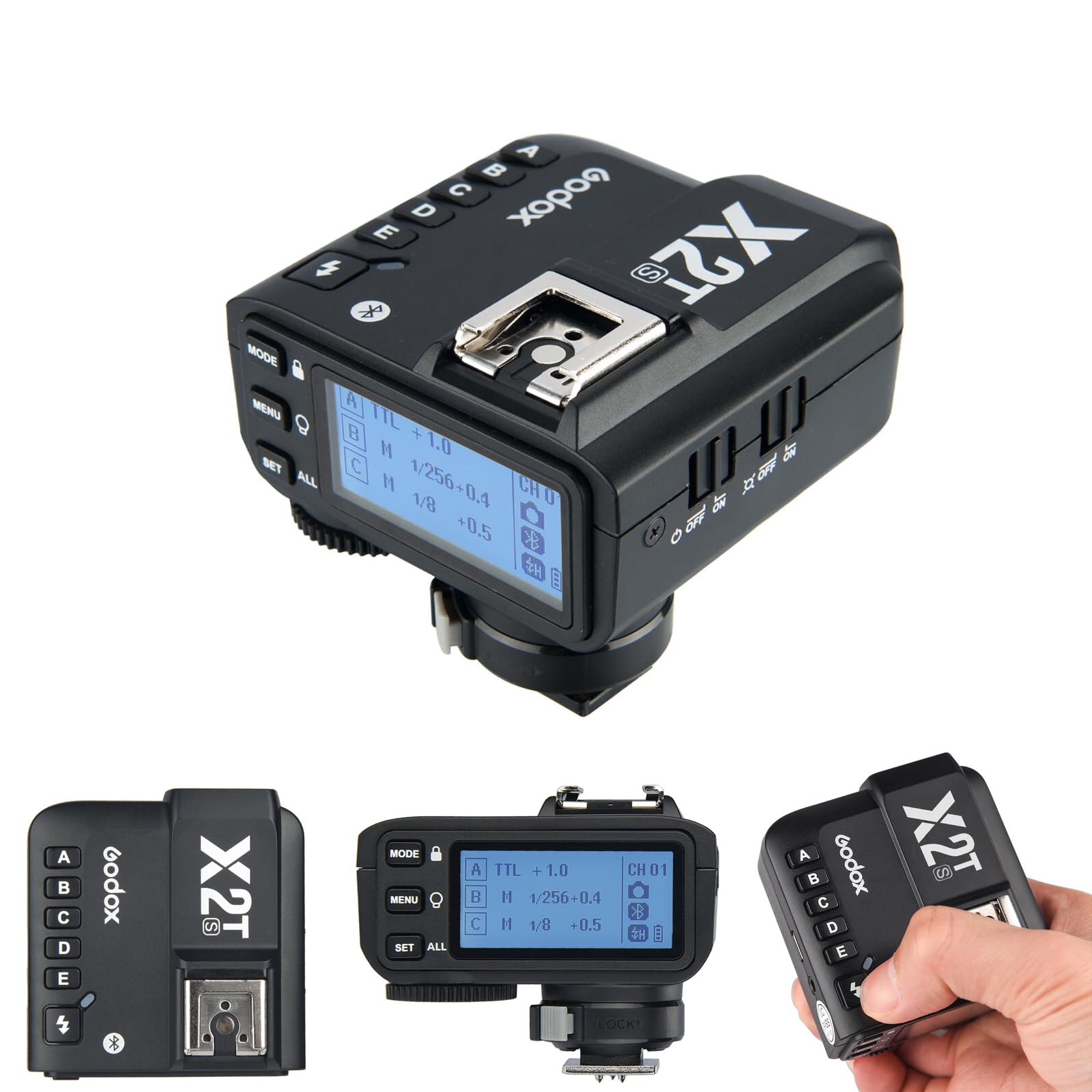 Godox X2T-S Wireless Flash Trigger Transmitter for Sony Cameras - TTL & HSS up to 1/8000s, 2.4G with Bluetooth, USB LED - Perfect for Studio, Wedding & Outdoor Photography