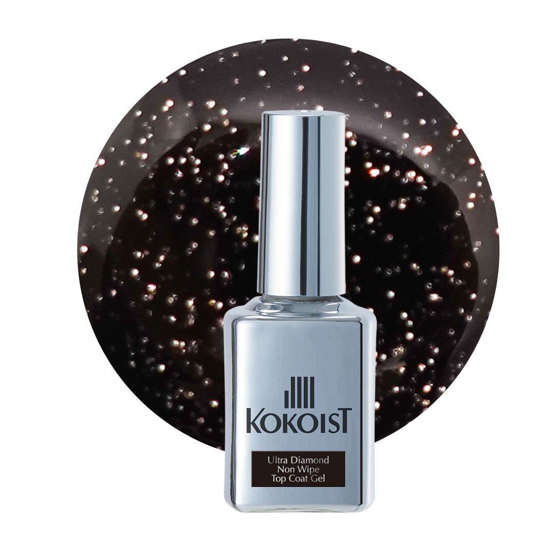 Kokoist Ultra Diamond Non-Wipe Top Coat Gel 15ml - Long-Lasting Shine for Nails - Perfect for Salon & Home Manicures