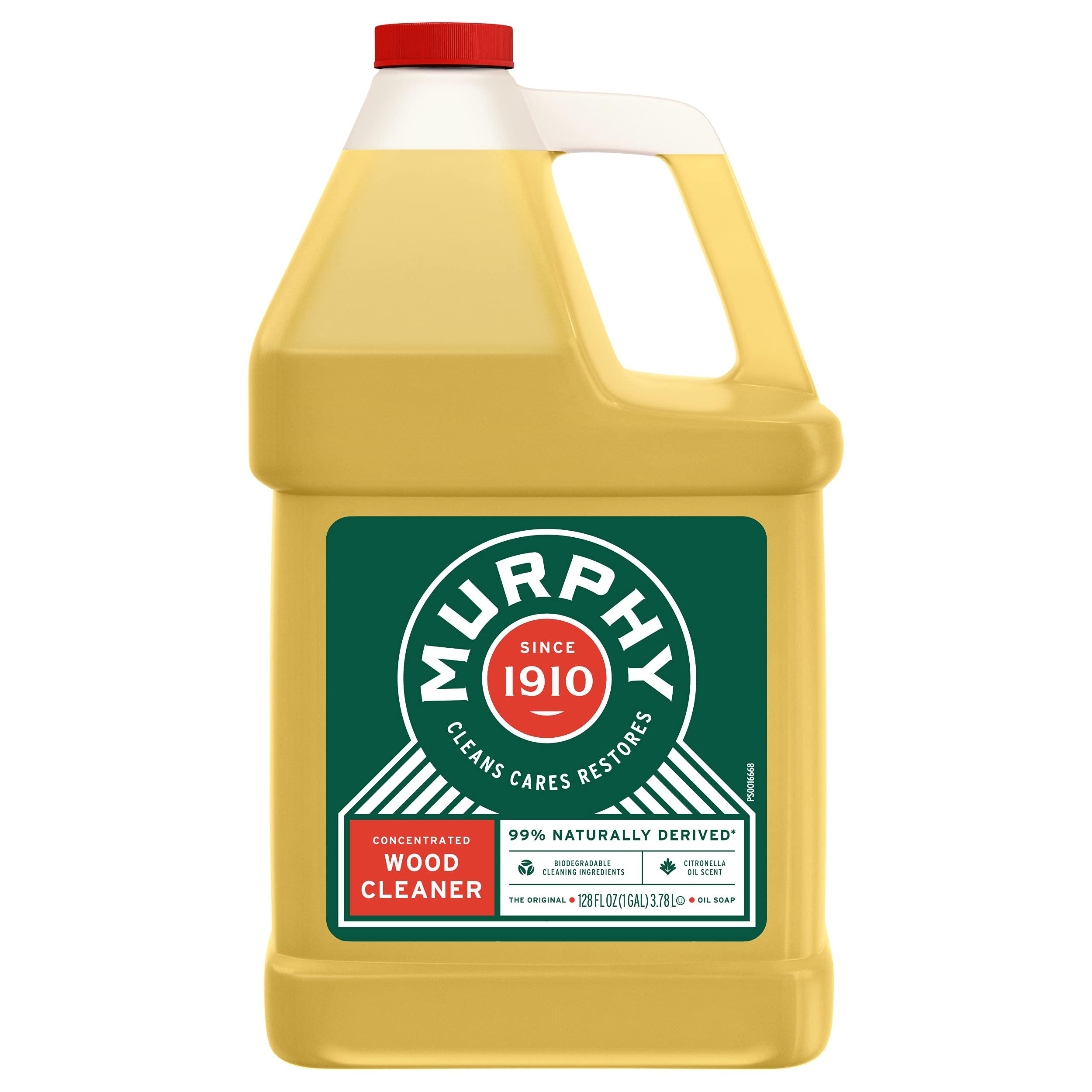 Murphy 70481465315 Original Concentrated Oil Soap Wood Cleaner – Multi-Use Floor & Surface Cleaner for Hardwood, Laminate & Finished Wood (128 Fl Oz) – Perfect for Kitchen Floors, Furniture & Wooden Decks