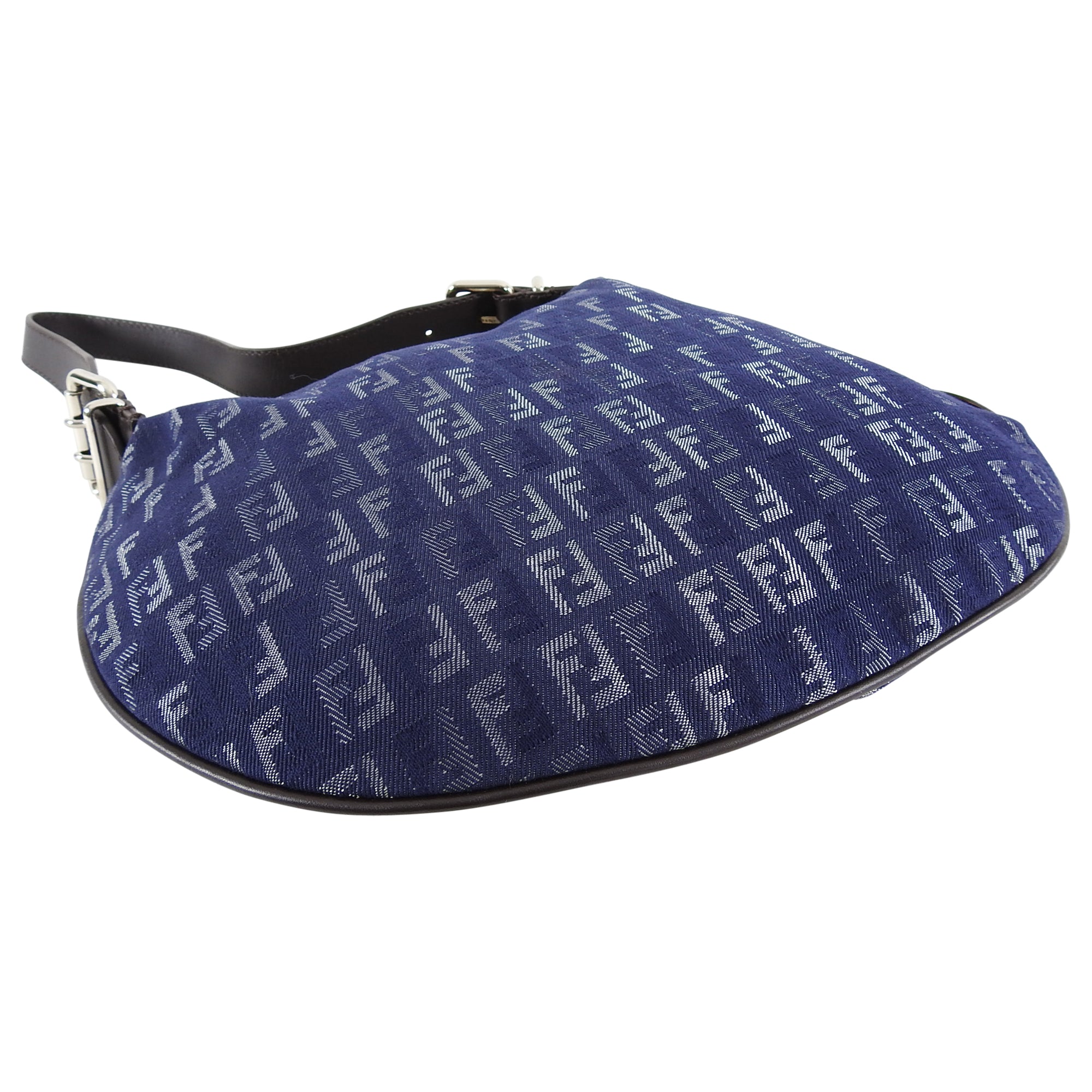 Fendi FF Logo Denim Shoulder Bag - Stylish Zucchino Oyster Crossbody Purse for Women | Perfect for Casual Outings, Shopping & Date Nights