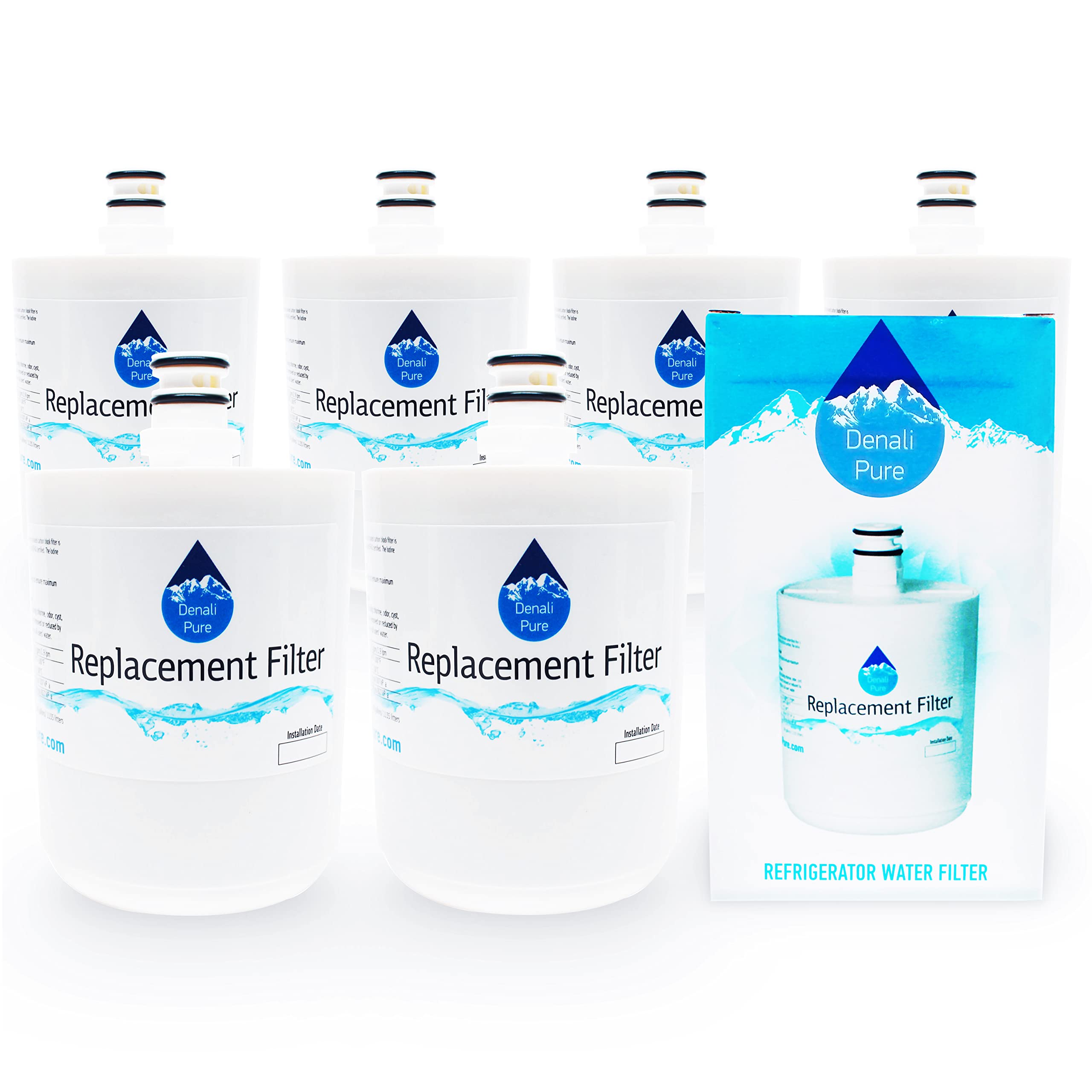 6-Pack LG LSC26905SB Refrigerator Water Filter Replacement - Compatible with LG 5231JA2002A & LT500P Fridge Water Filter Cartridges | Pure Drinking Water for Home & Office Use
