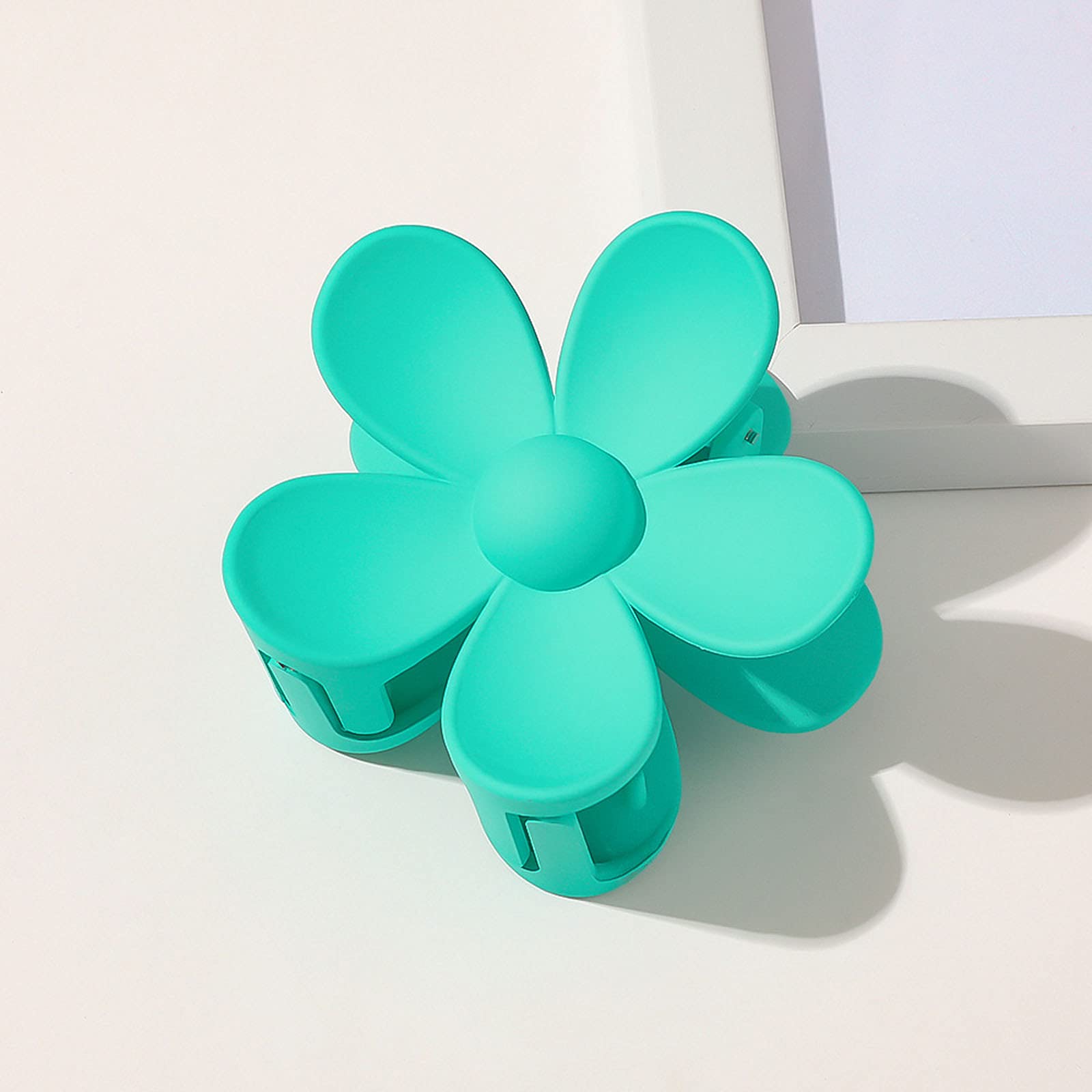 Matte Flower Hair Claw Clips - Non-Slip Cute Hair Barrettes & Jaw Clamps for Women & Girls - Perfect for Ponytails, Buns & Everyday Hairstyles