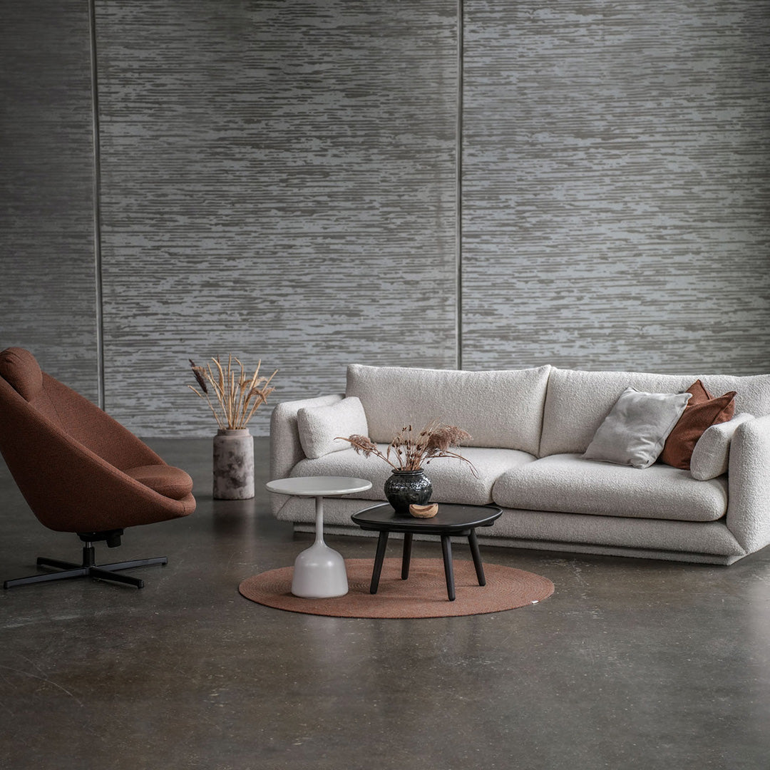 Bloom 3-Seater Sofa with Plinth Base - Modern Living Room Furniture for Home & Office Comfort